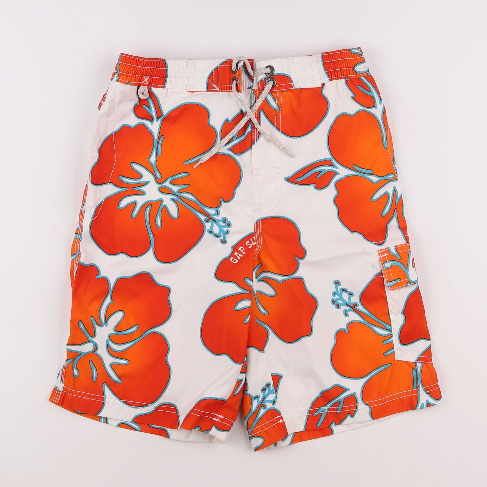 GAP - maillot de bain blanc, orange - 10 ans