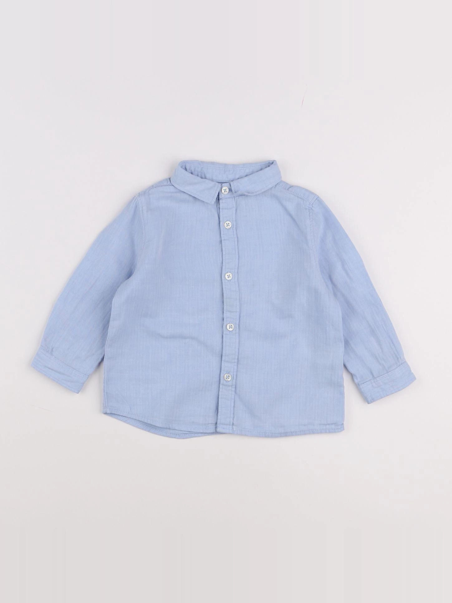 Zara - chemise bleu - 6/9 mois