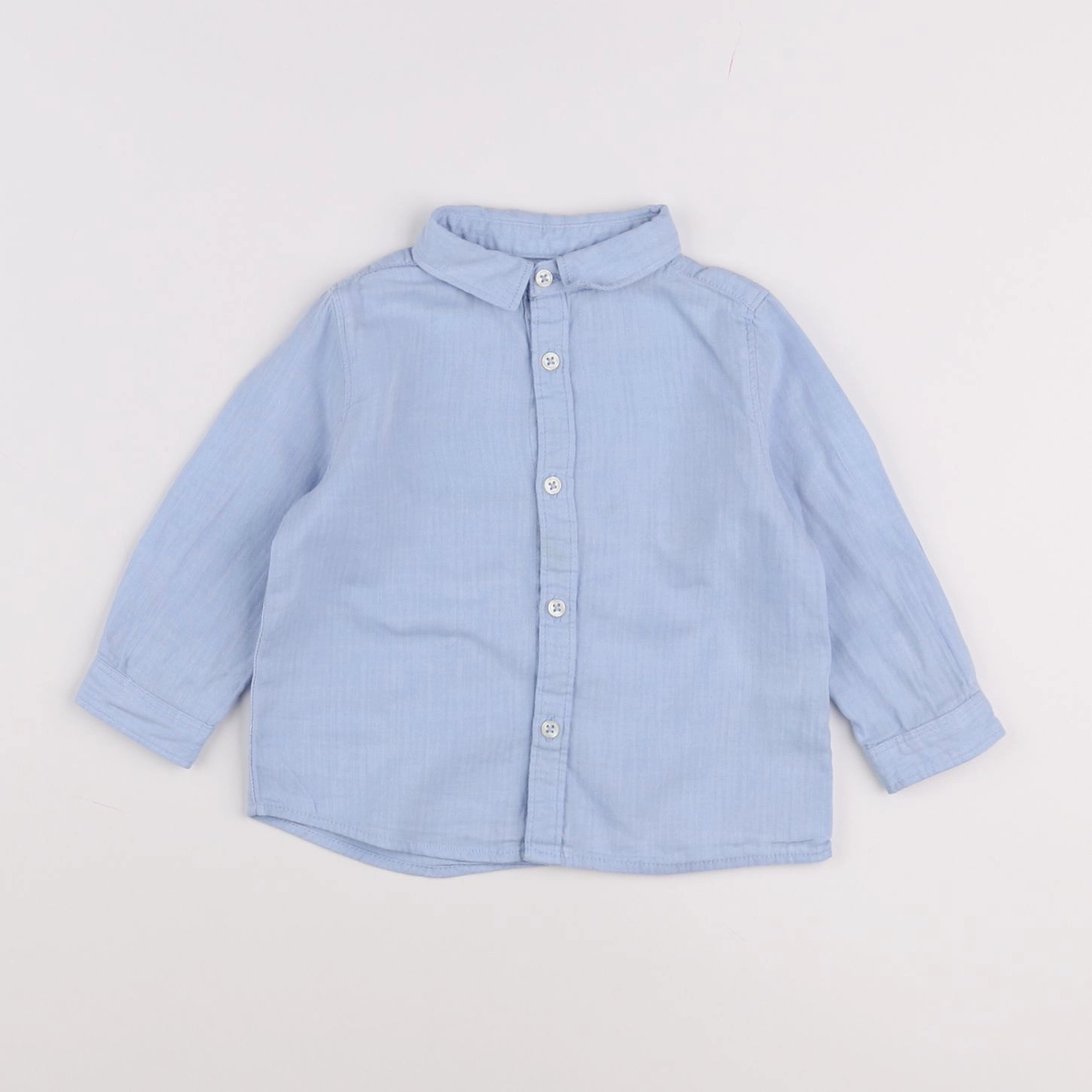 Zara - chemise bleu - 6/9 mois