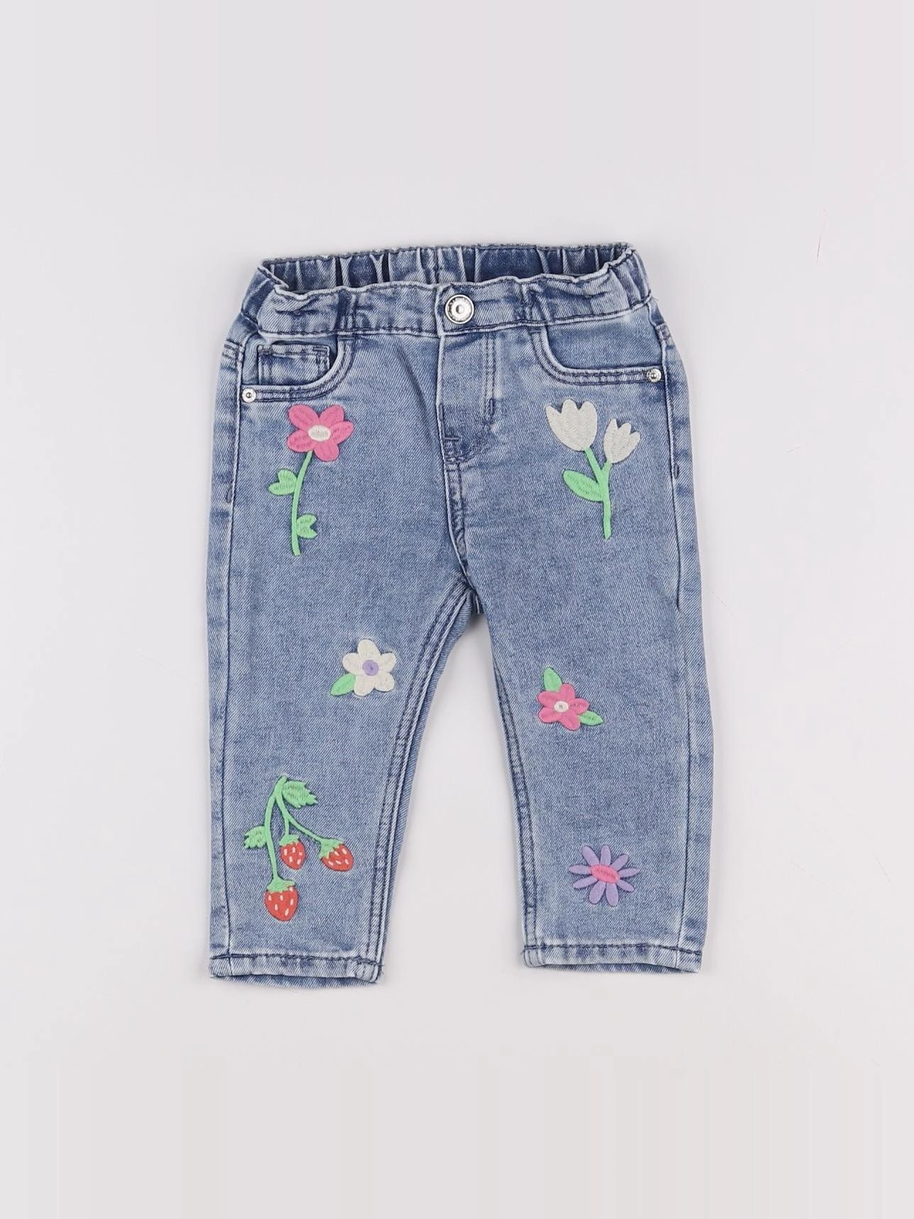H&M - jean bleu - 6/9 mois