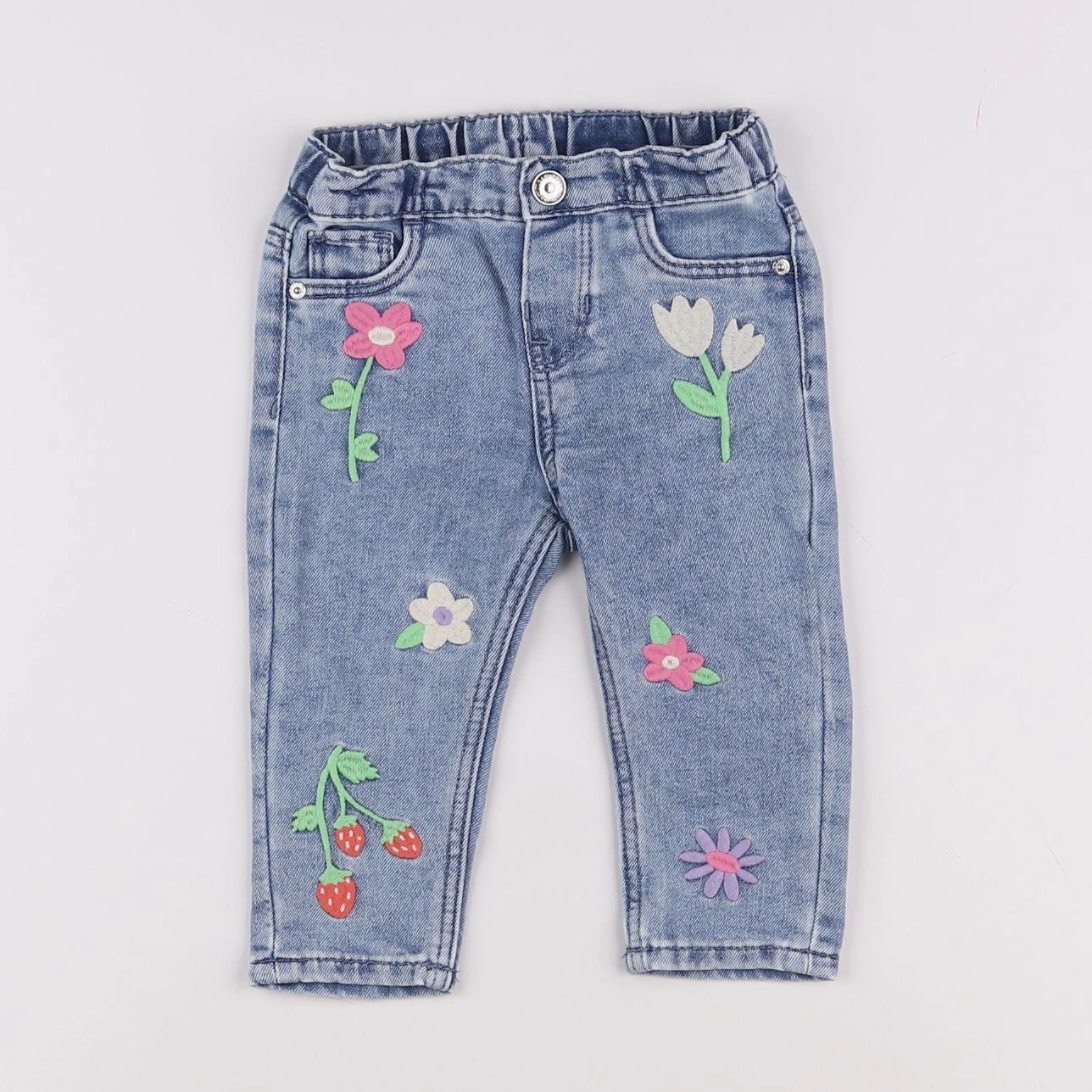 H&M - jean bleu - 6/9 mois