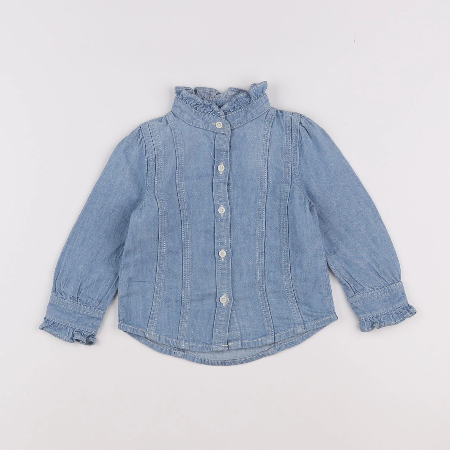 GAP - blouse bleu - 12/18 mois