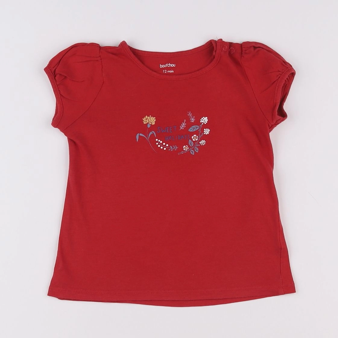 Boutchou - tee-shirt rouge - 12 mois