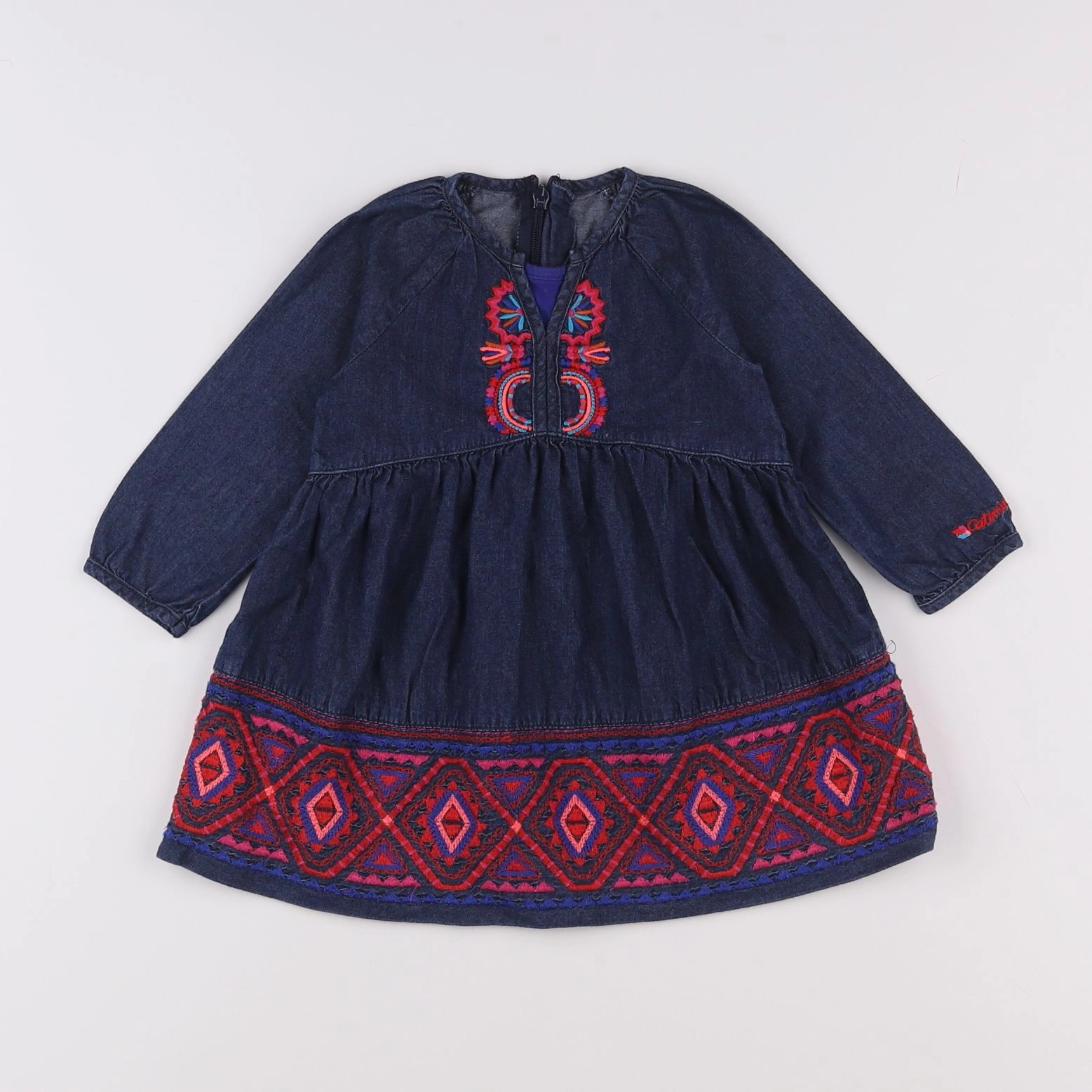 Catimini - robe bleu - 12 mois