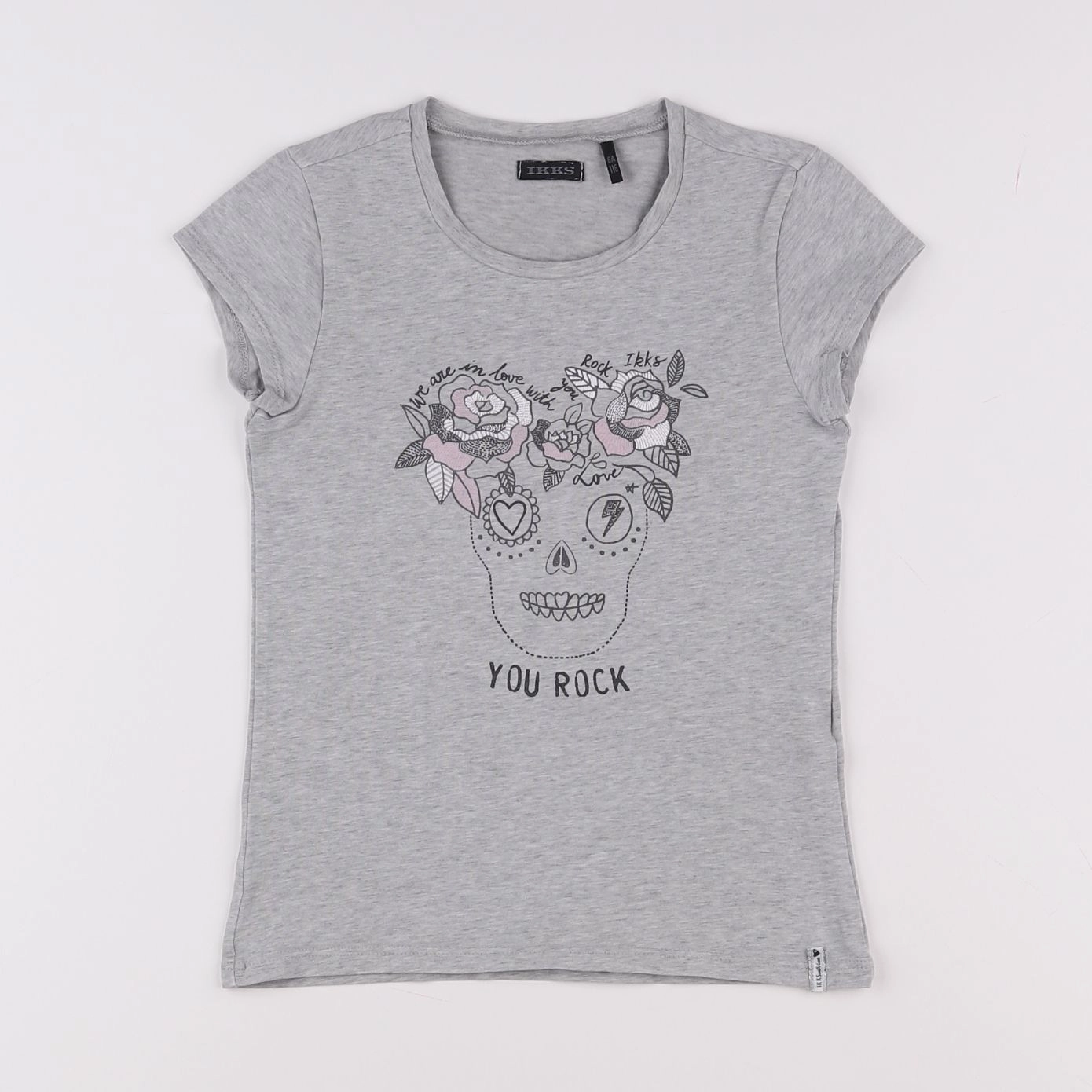 IKKS - tee-shirt gris - 6 ans