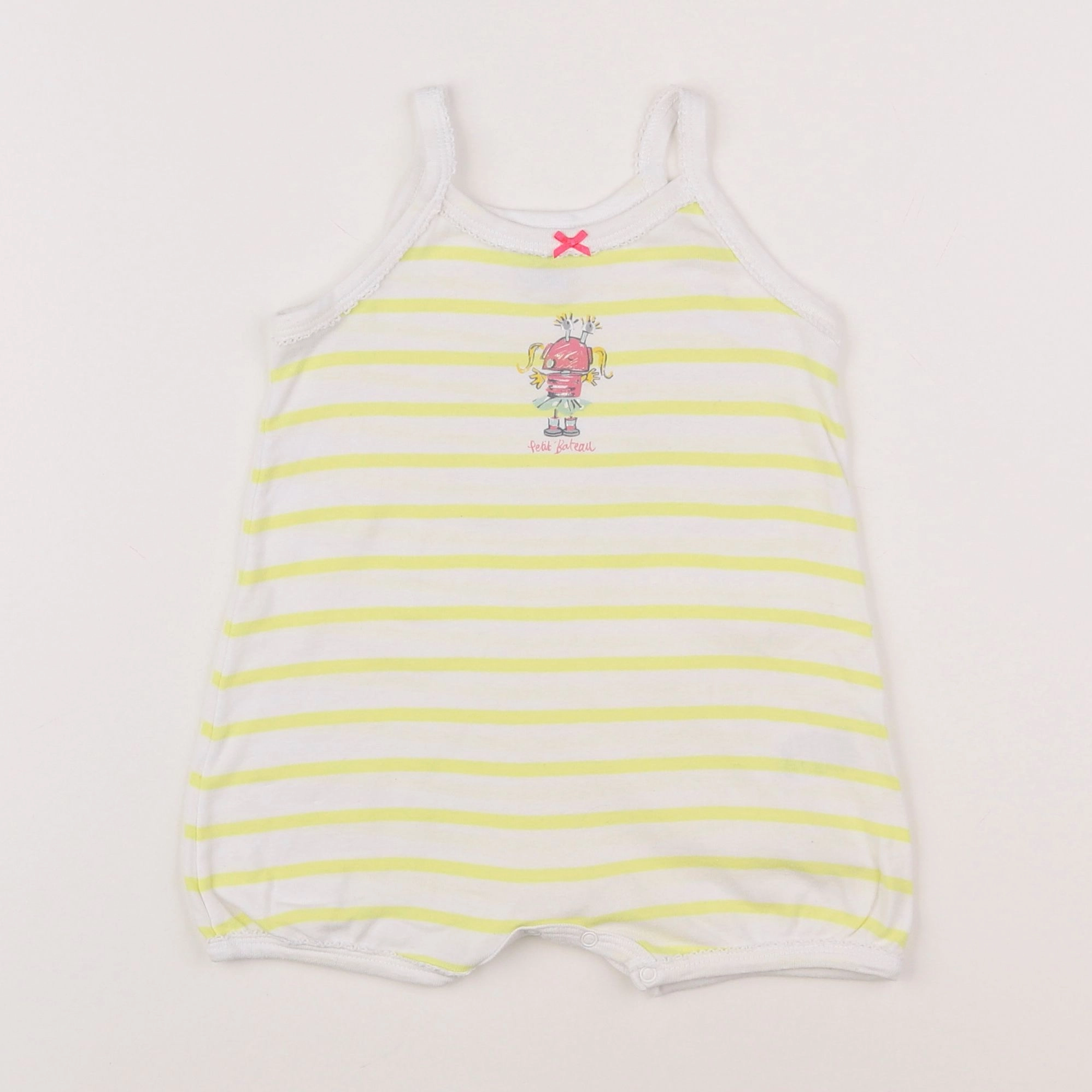 Petit Bateau - pyjama coton jaune - 12 mois