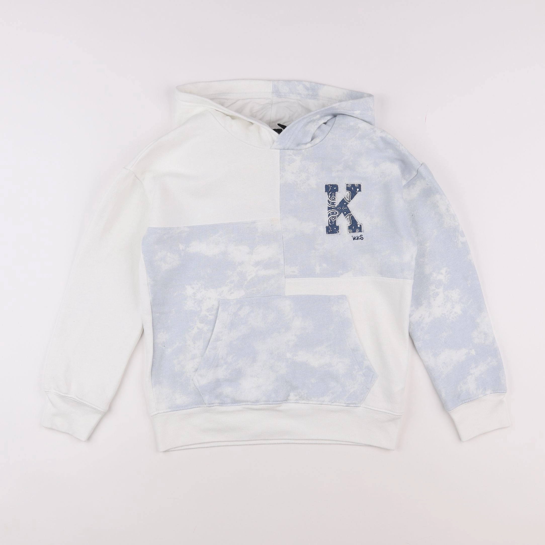 IKKS - sweat bleu, blanc - 8 ans