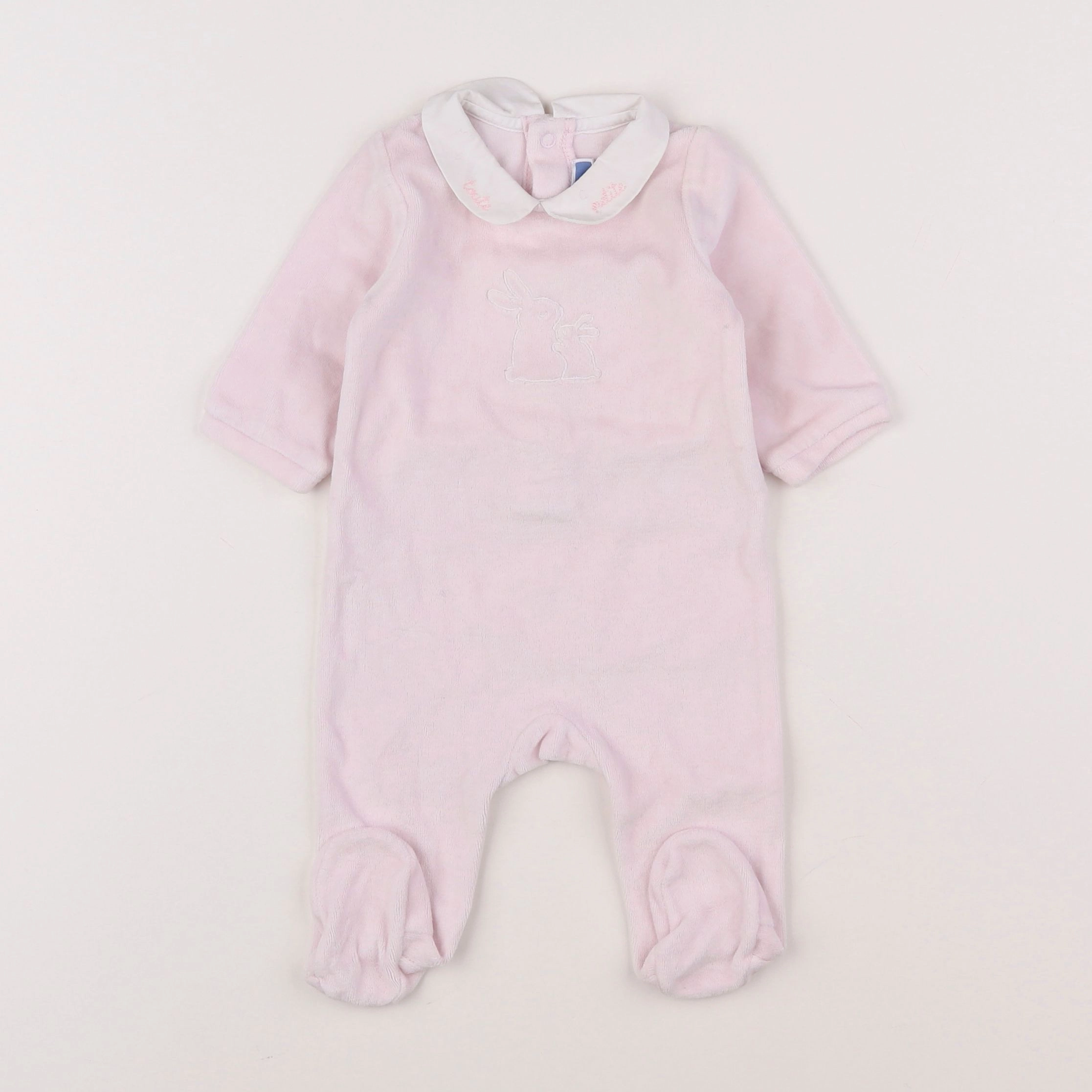 Jacadi - pyjama velours rose - 3 mois