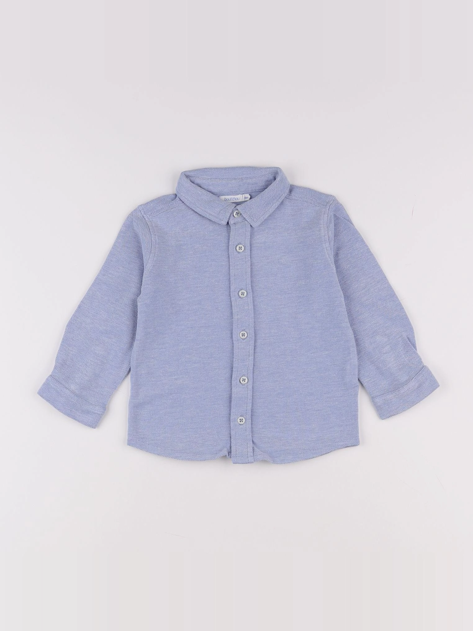 Boutchou - chemise bleu - 18 mois