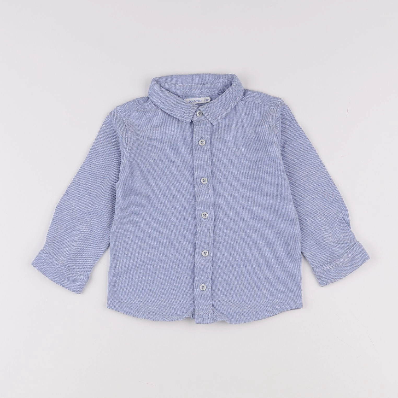 Boutchou - chemise bleu - 18 mois