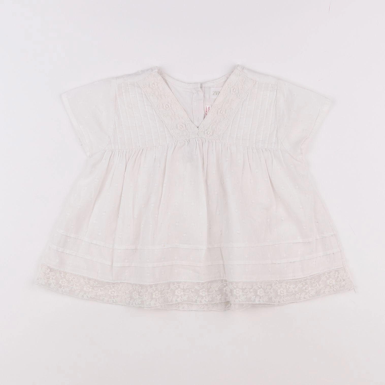 Zara - blouse blanc - 18 mois à 2 ans