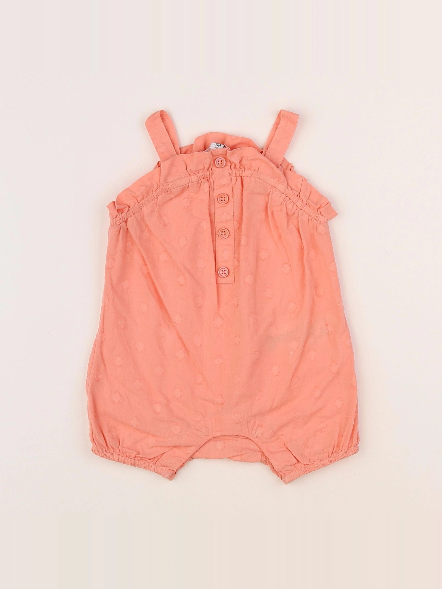 La Redoute - combinaison orange - 3 mois