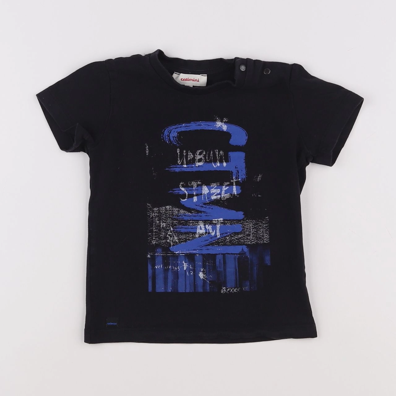 Catimini - tee-shirt bleu, noir - 3 ans