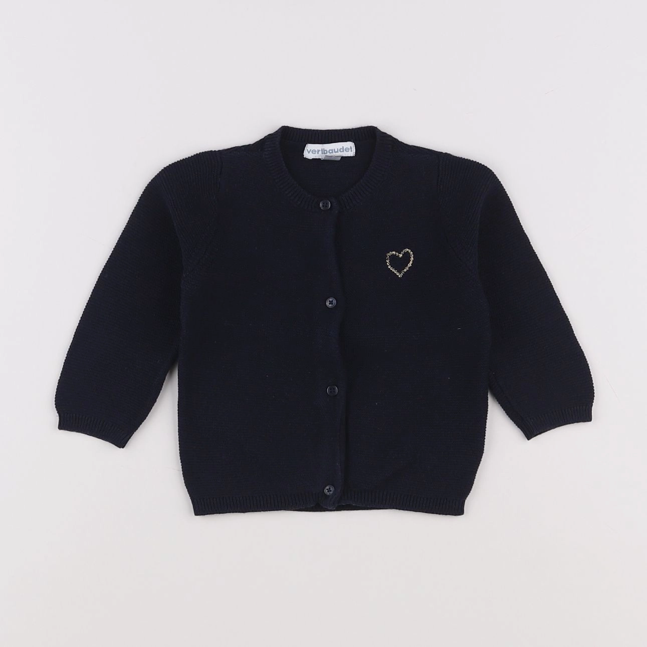 Vertbaudet - gilet bleu - 6 mois
