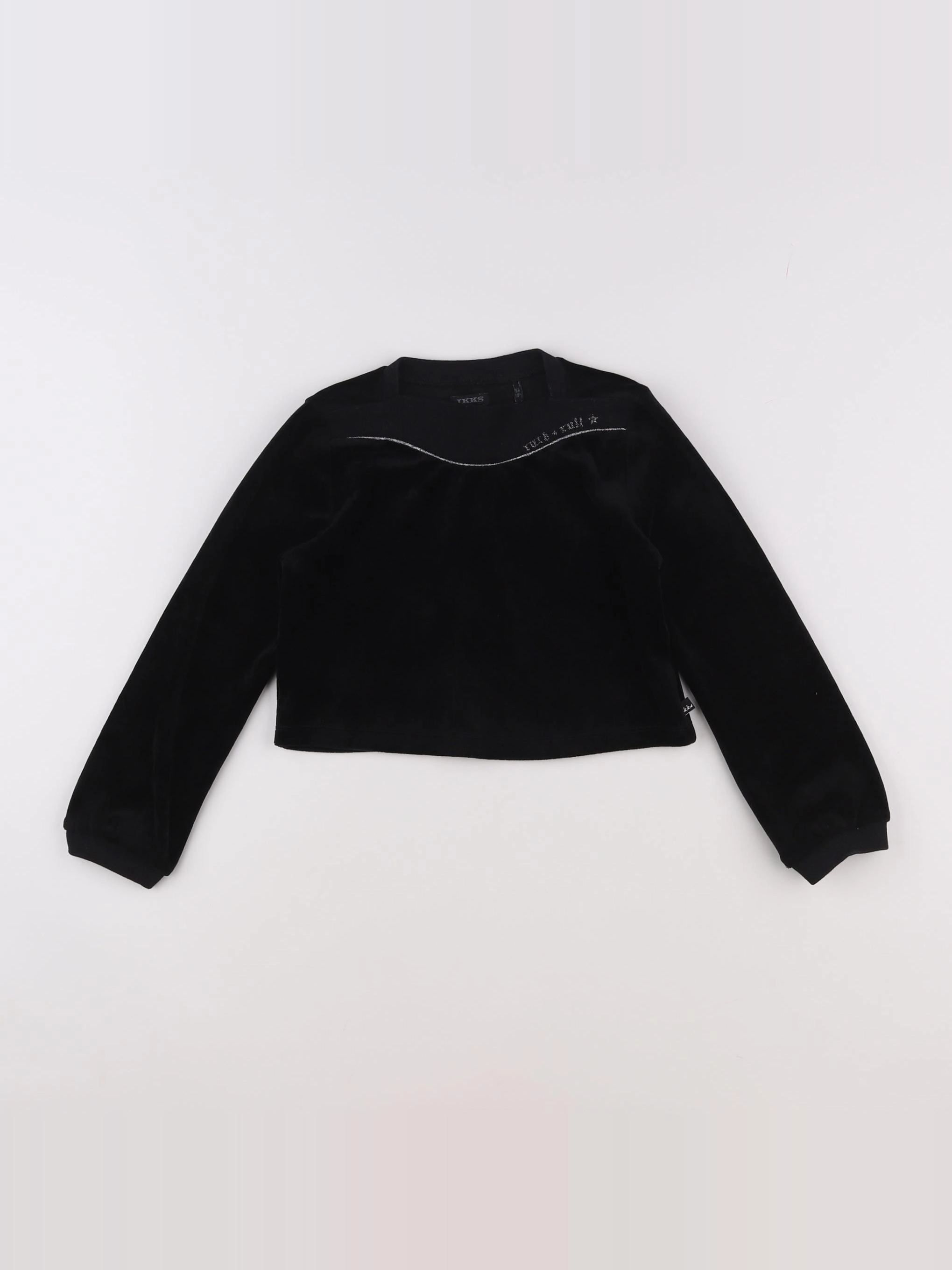 IKKS - sweat noir, or - 6 ans