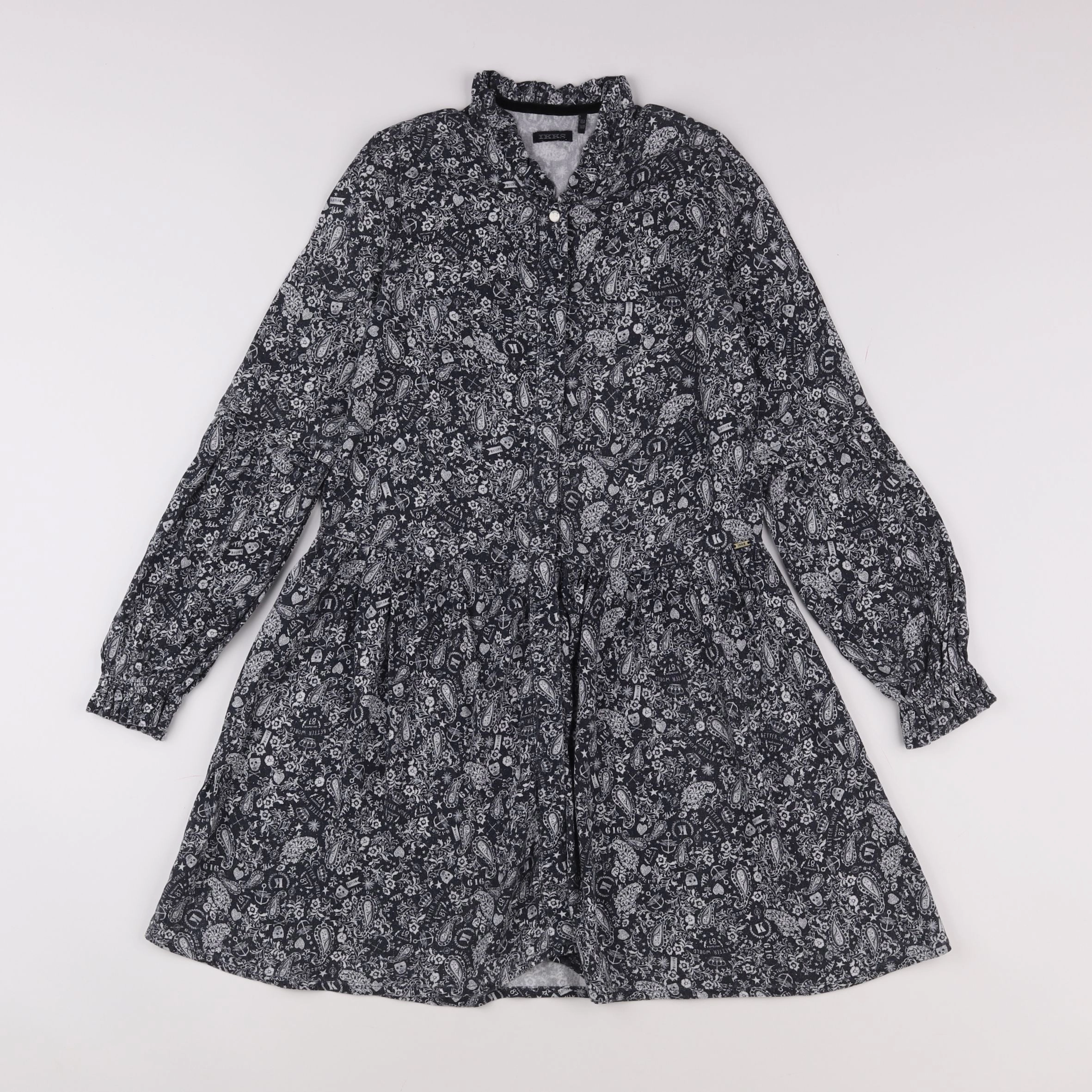 IKKS - robe bleu - 10 ans