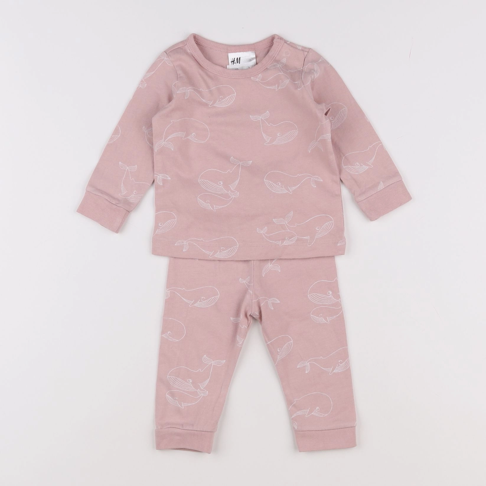 H&M - pyjama coton rose - 3 mois