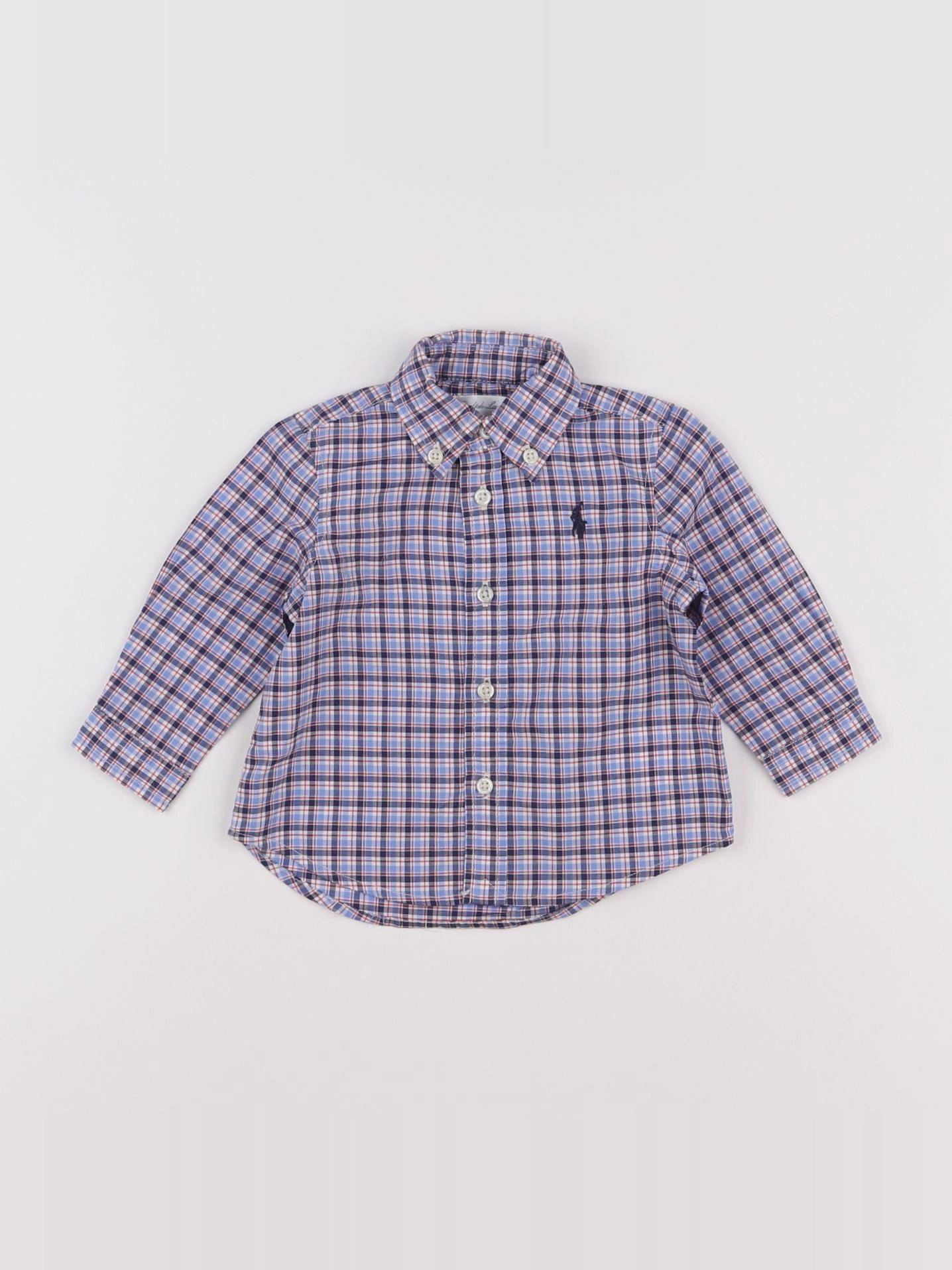 Ralph Lauren - chemise bleu - 6 mois