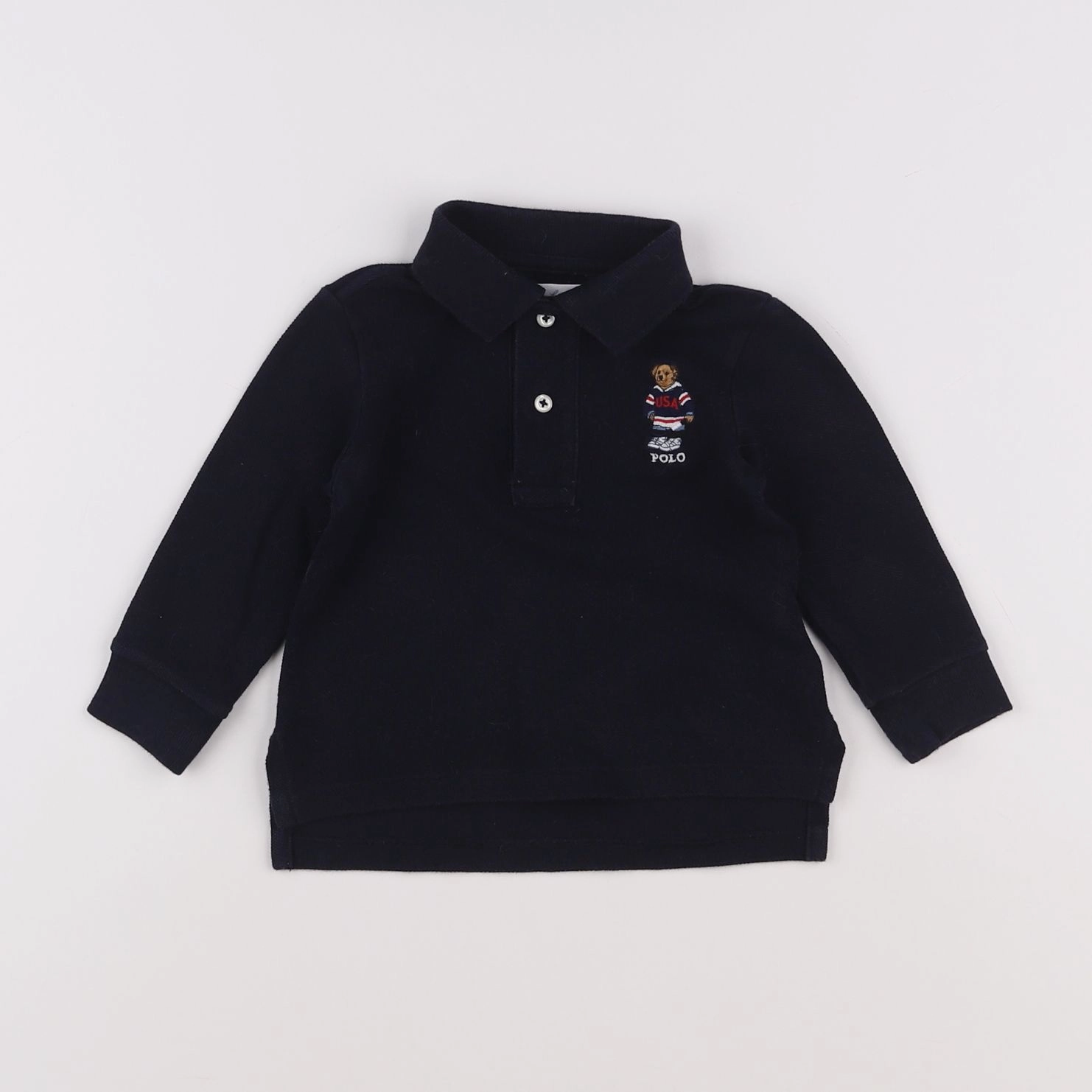 Ralph Lauren - polo bleu - 9 mois