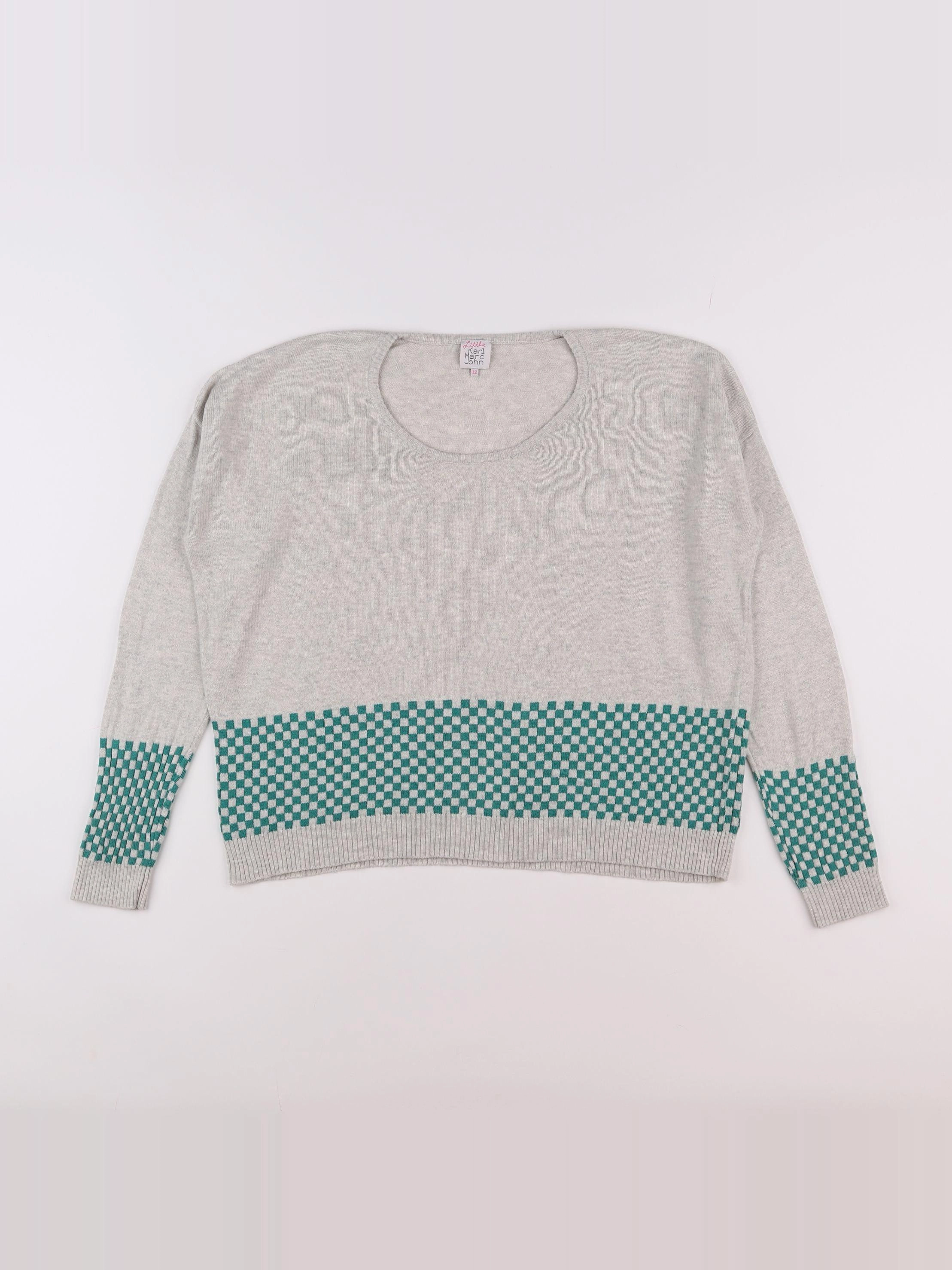Little Karl Marc John - pull gris - 12 ans