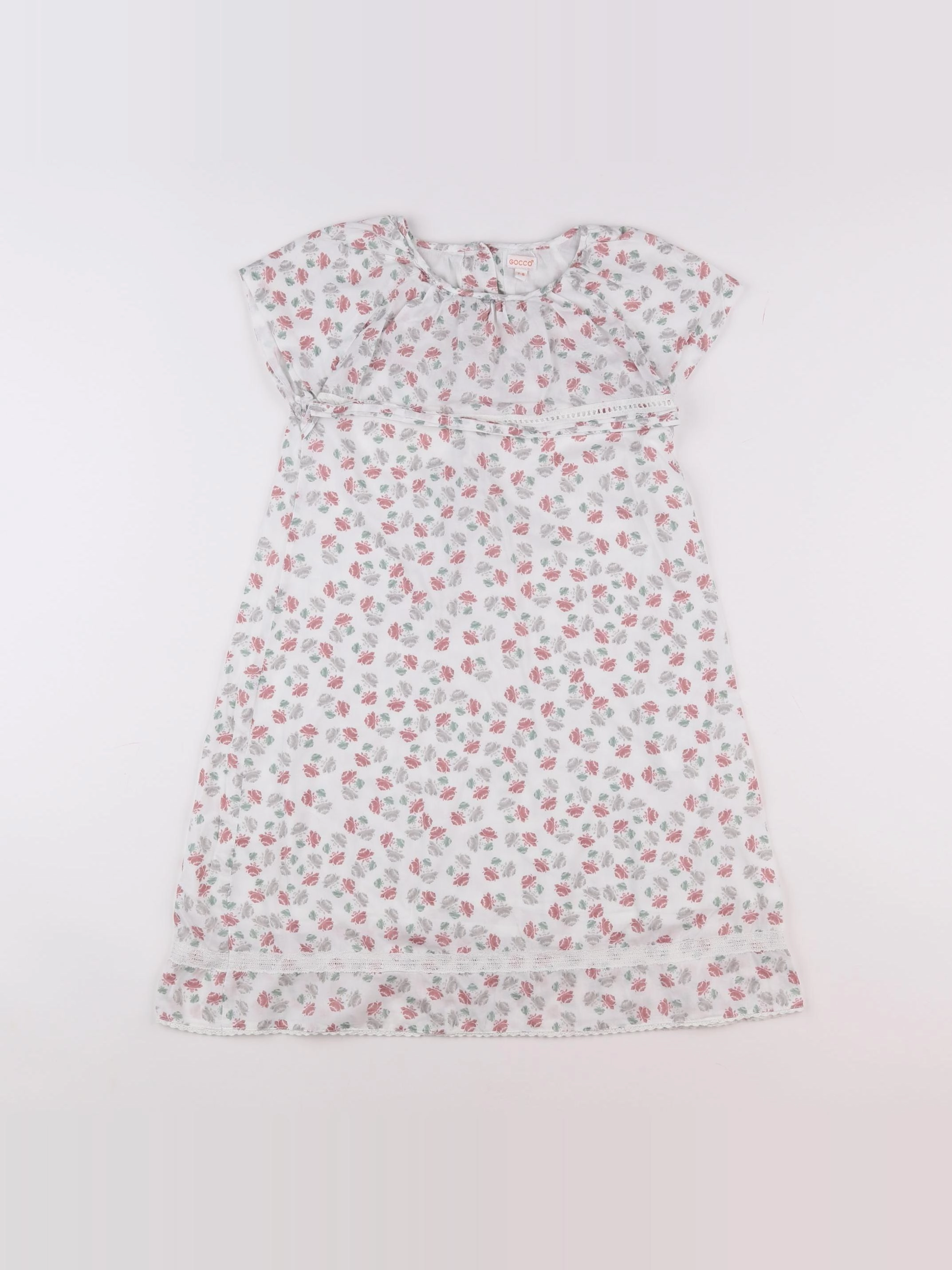 Gocco - robe blanc - 7/8 ans