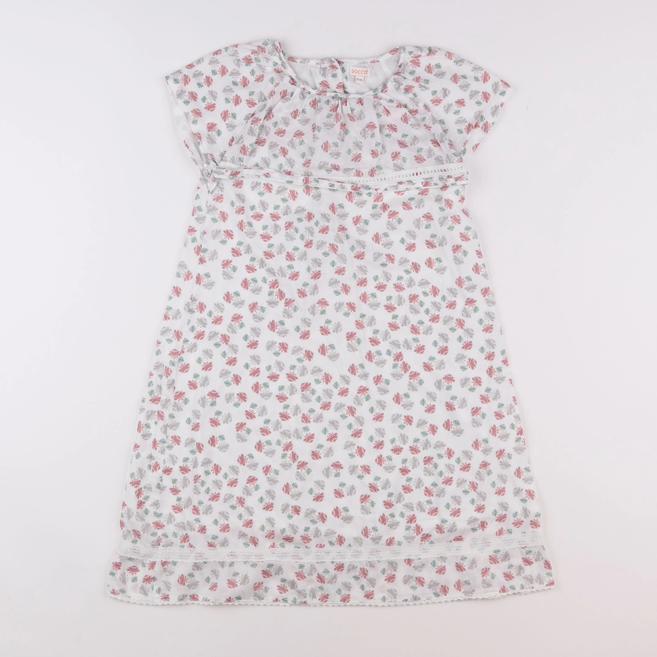 Gocco - robe blanc - 7/8 ans