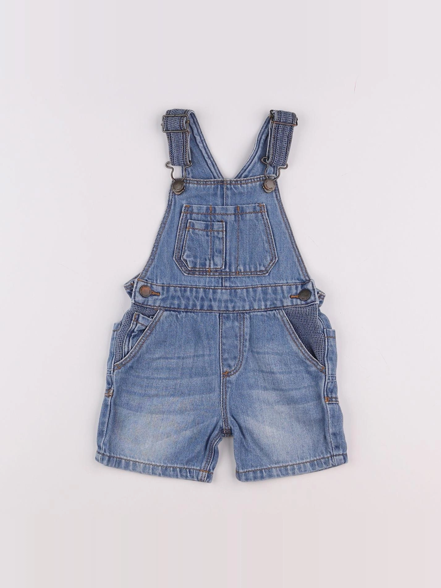 Zara - salopette bleu - 6/9 mois
