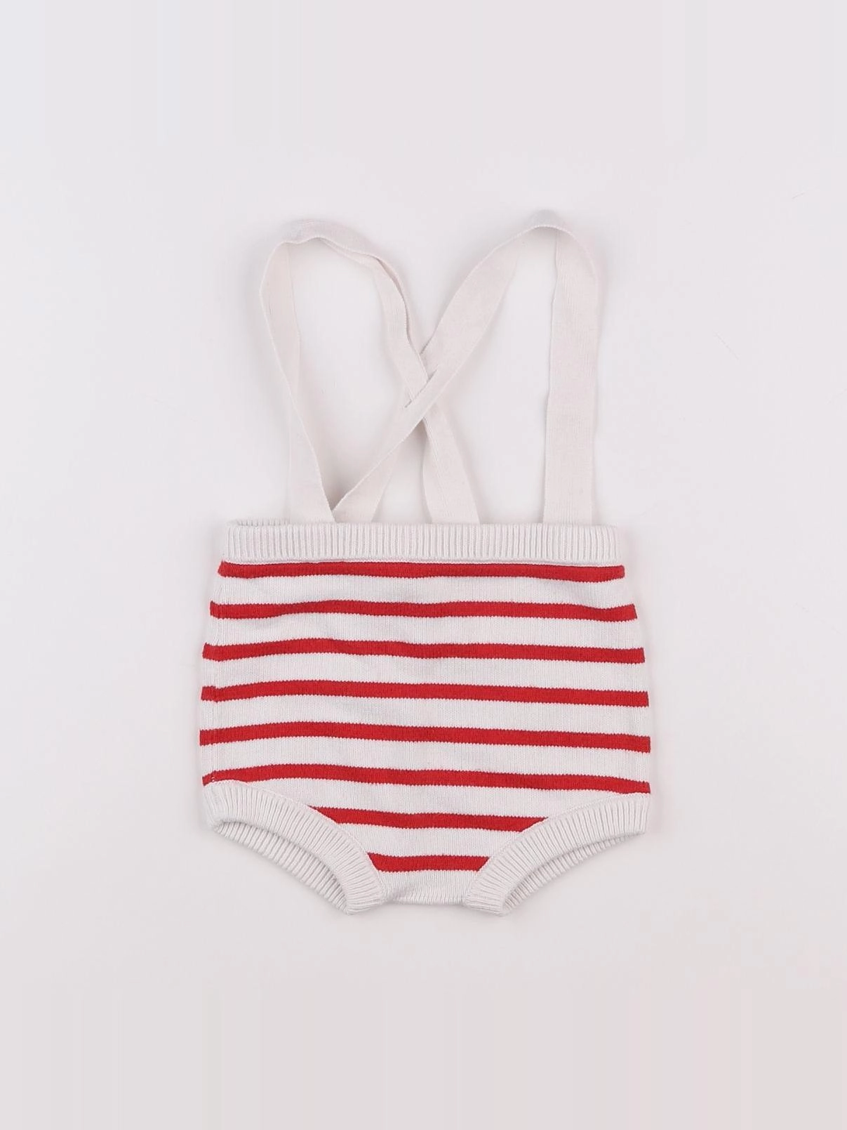 Jacadi - short blanc, rouge - 12 mois