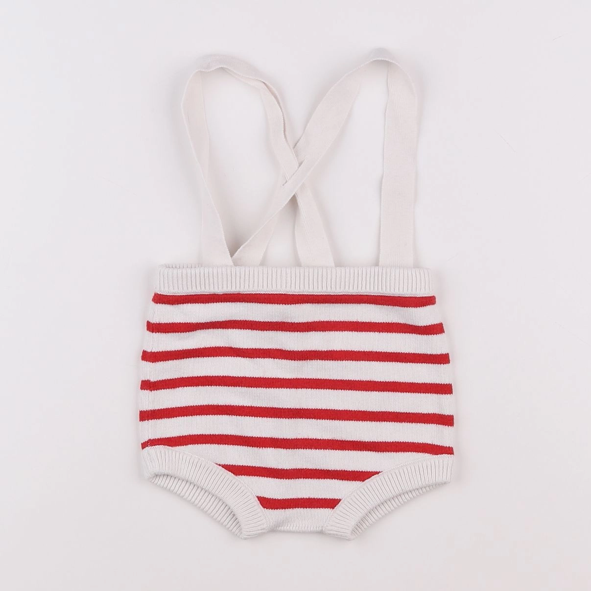 Jacadi - short blanc, rouge - 12 mois