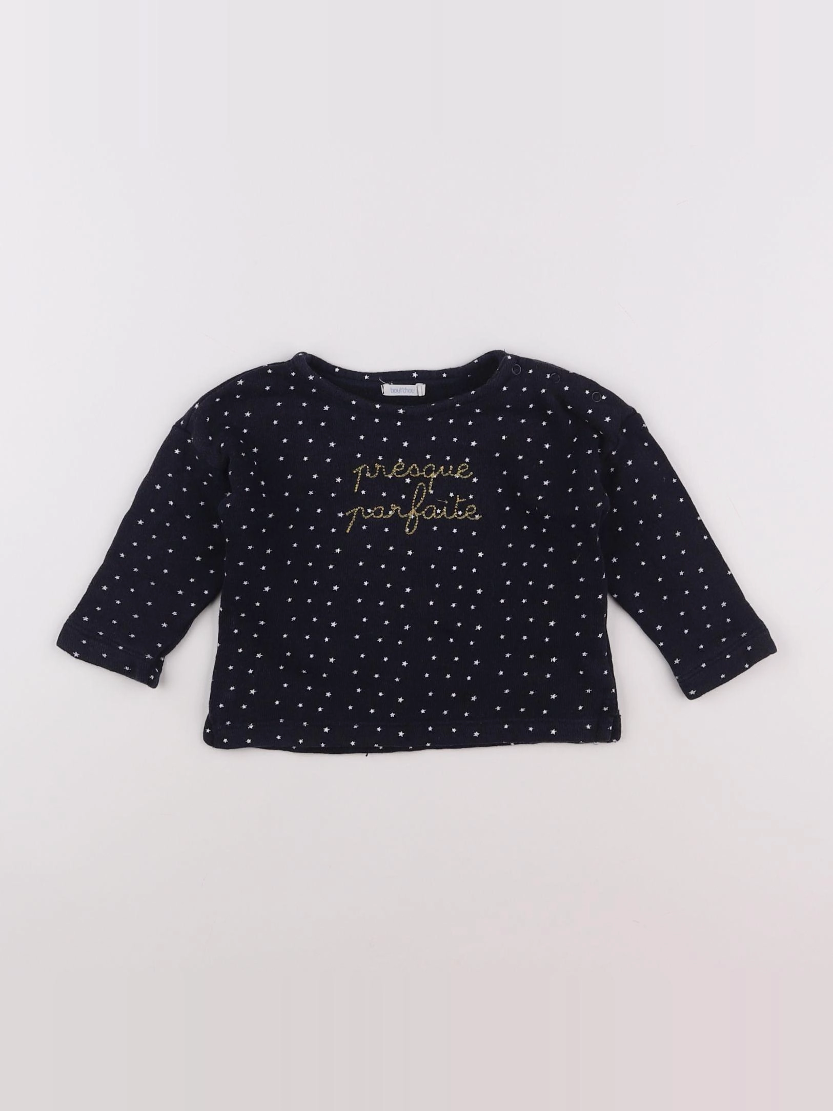 Boutchou - sweat bleu, or - 12 mois