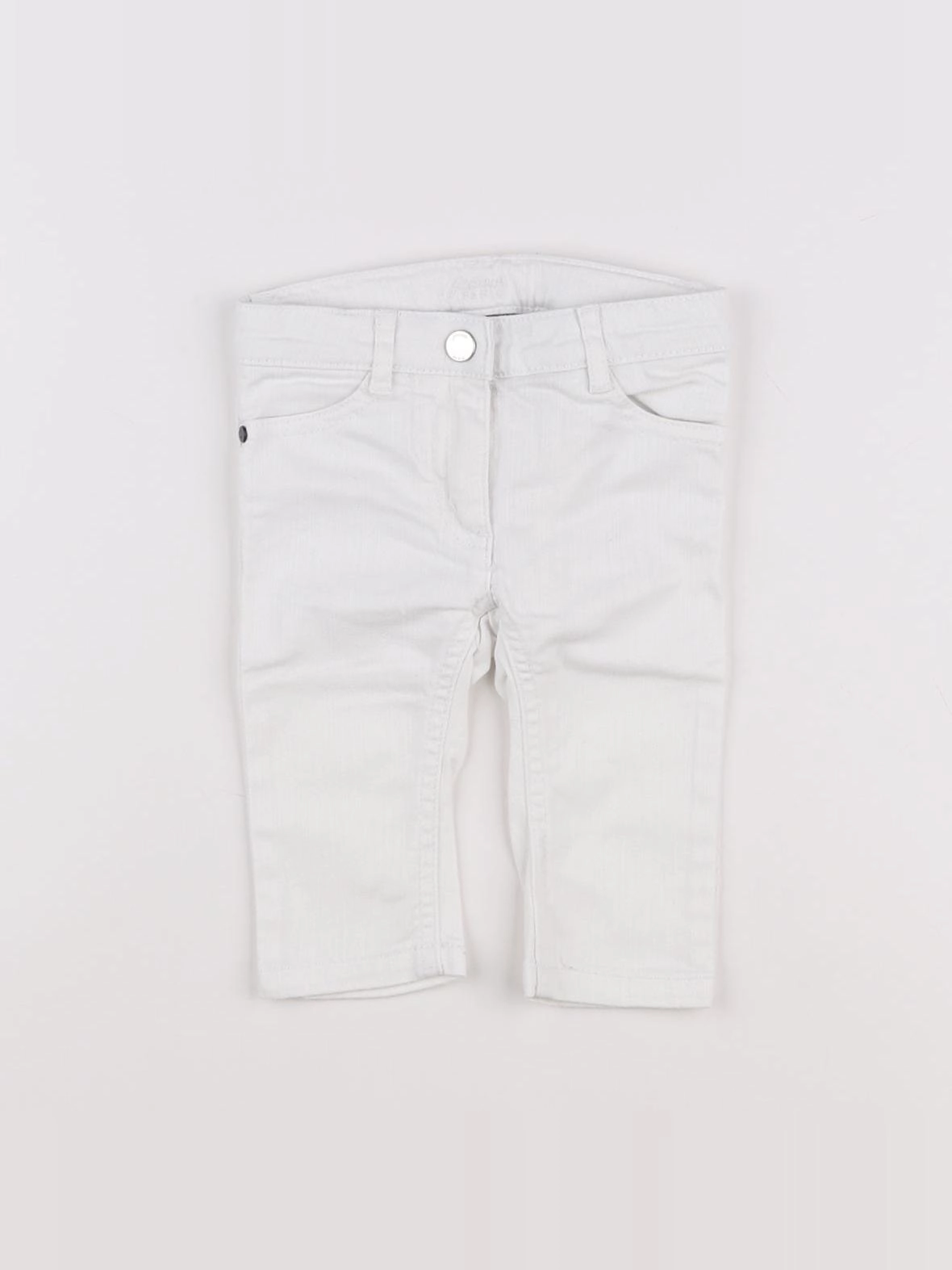 Jacadi - jean blanc - 6 mois