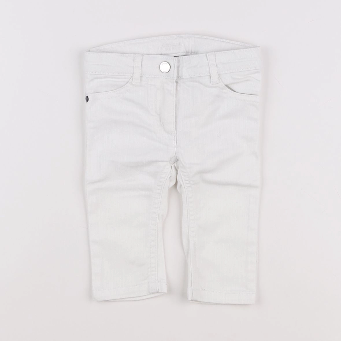 Jacadi - jean blanc - 6 mois