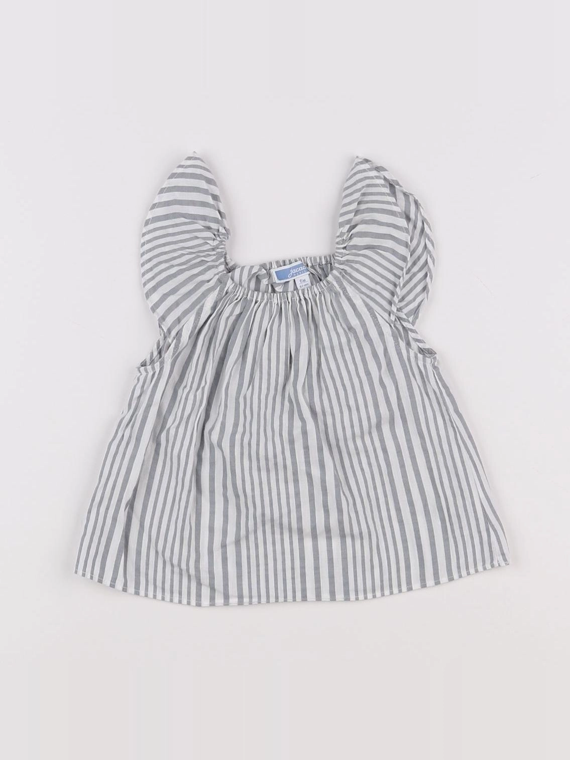 Jacadi - blouse blanc, gris - 6 mois