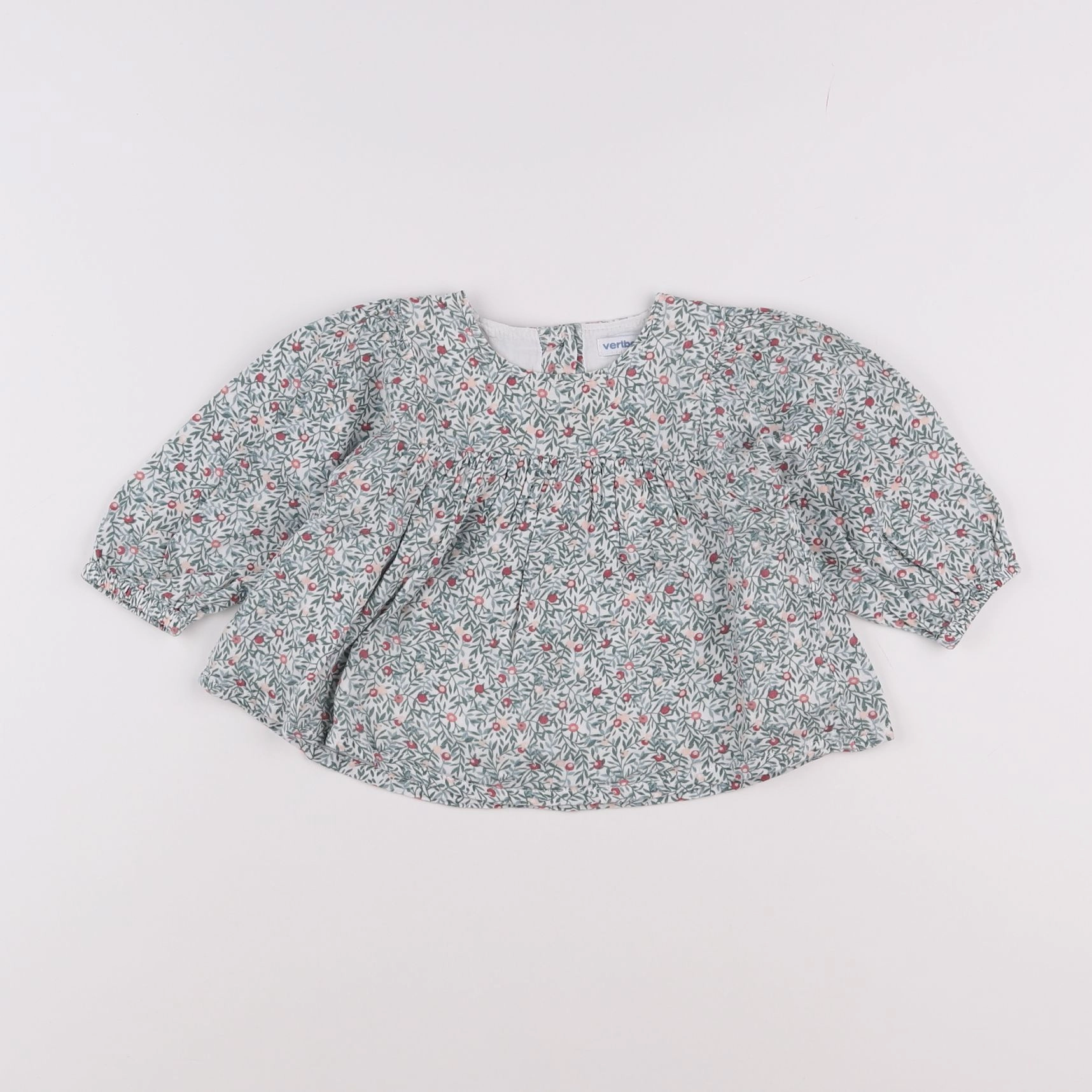 Vertbaudet - blouse vert - 12 mois