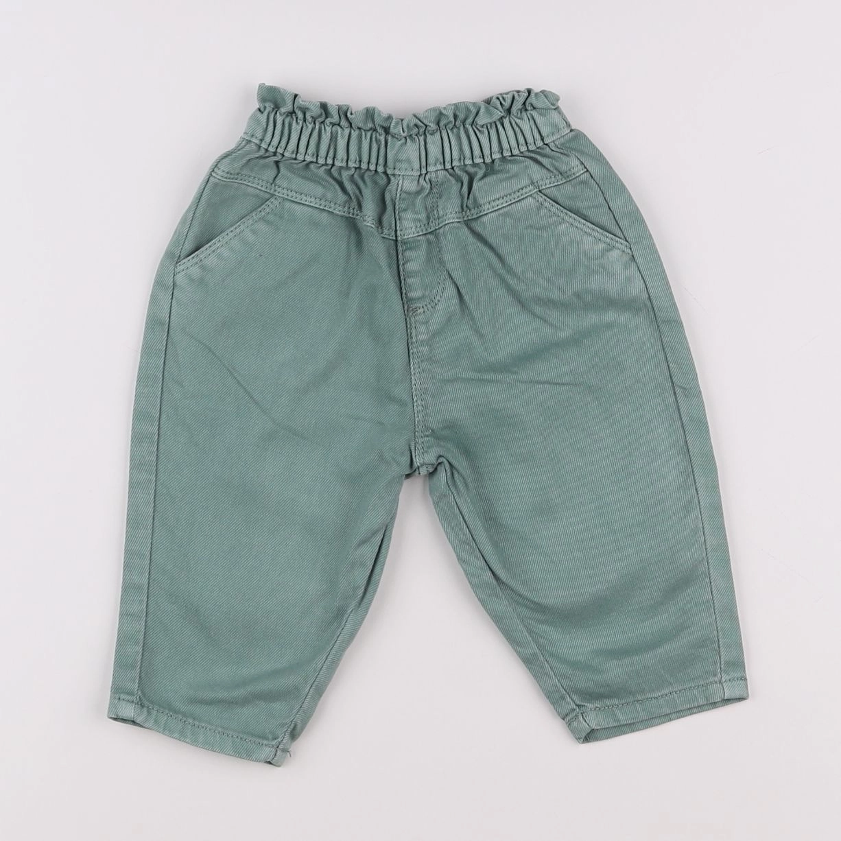 Vertbaudet - pantalon vert - 6 mois
