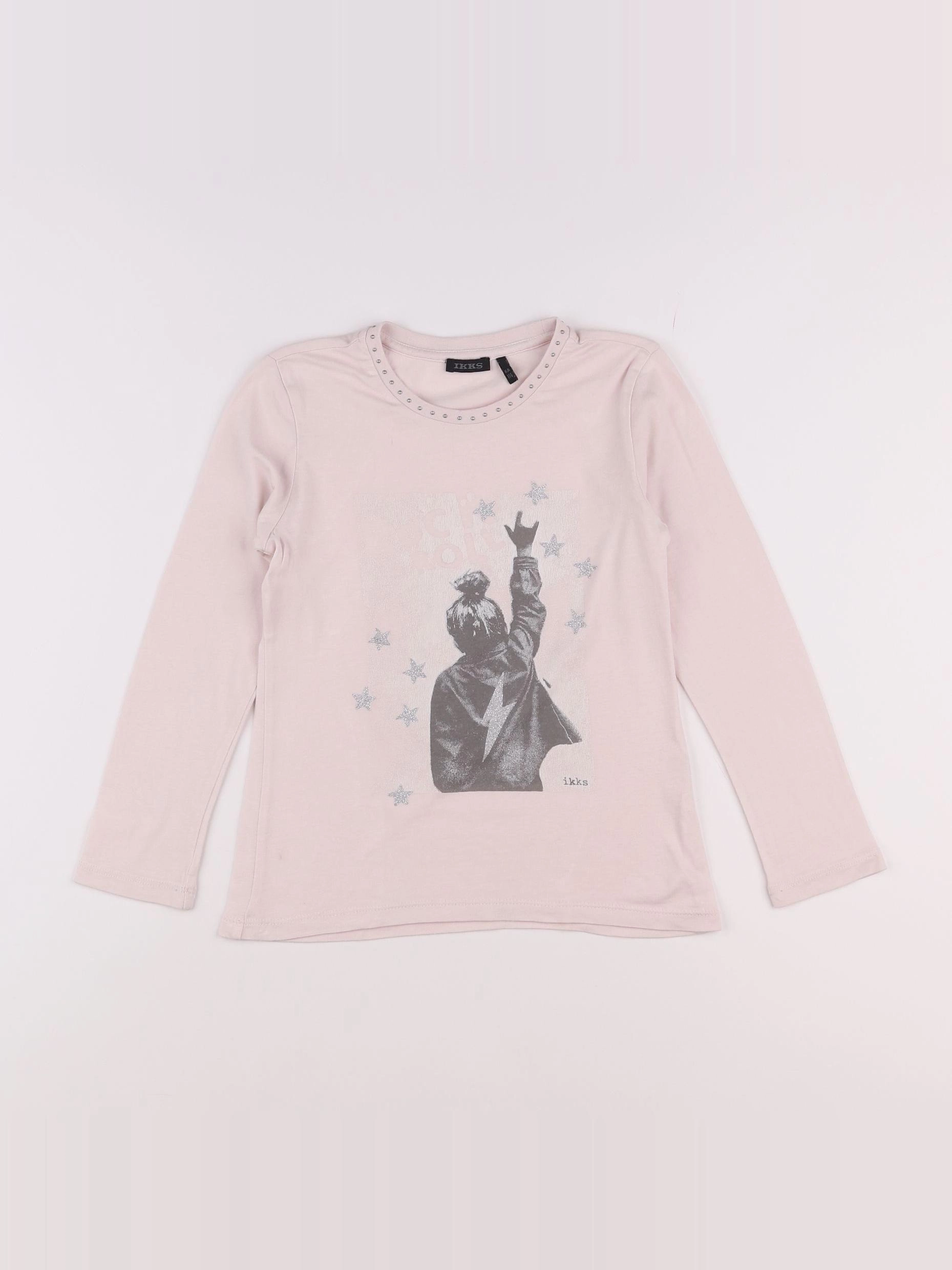 IKKS - tee-shirt rose - 6 ans
