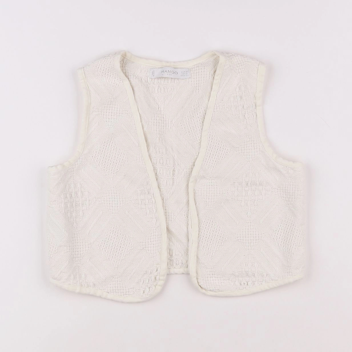 Mango - gilet blanc - 6/7 ans