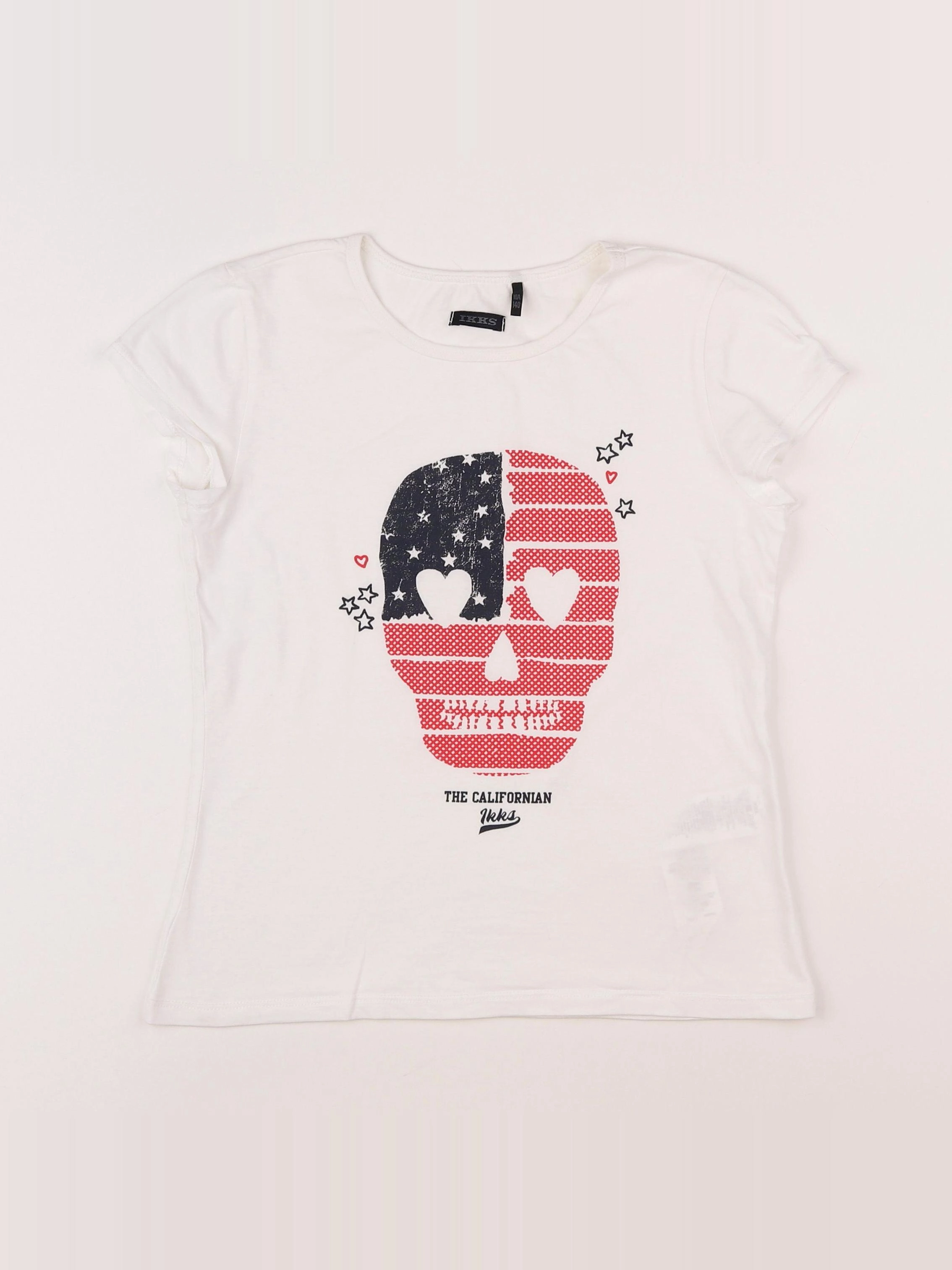 IKKS - tee-shirt blanc, multicolore - 10 ans