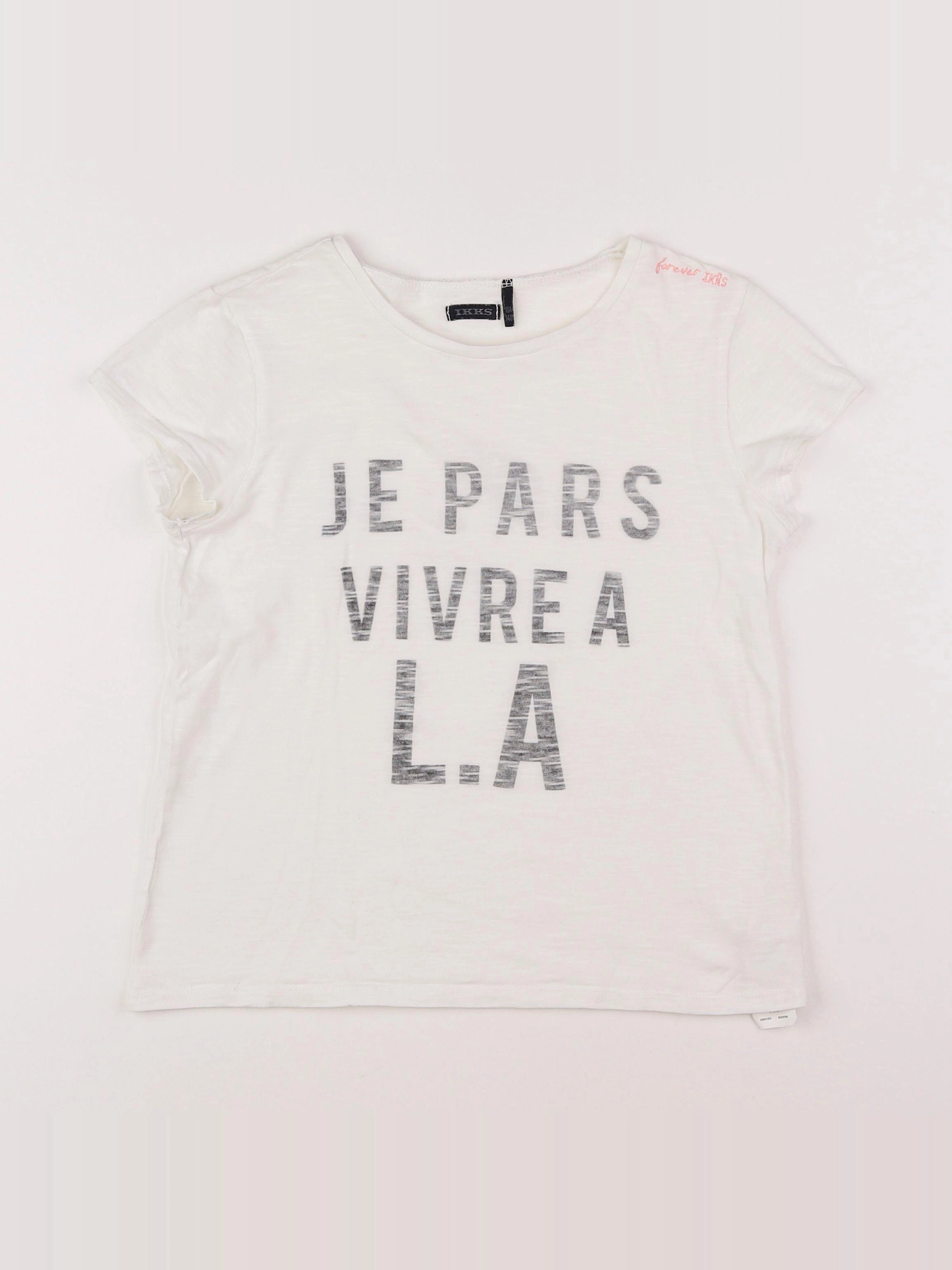 IKKS - tee-shirt blanc - 10 ans