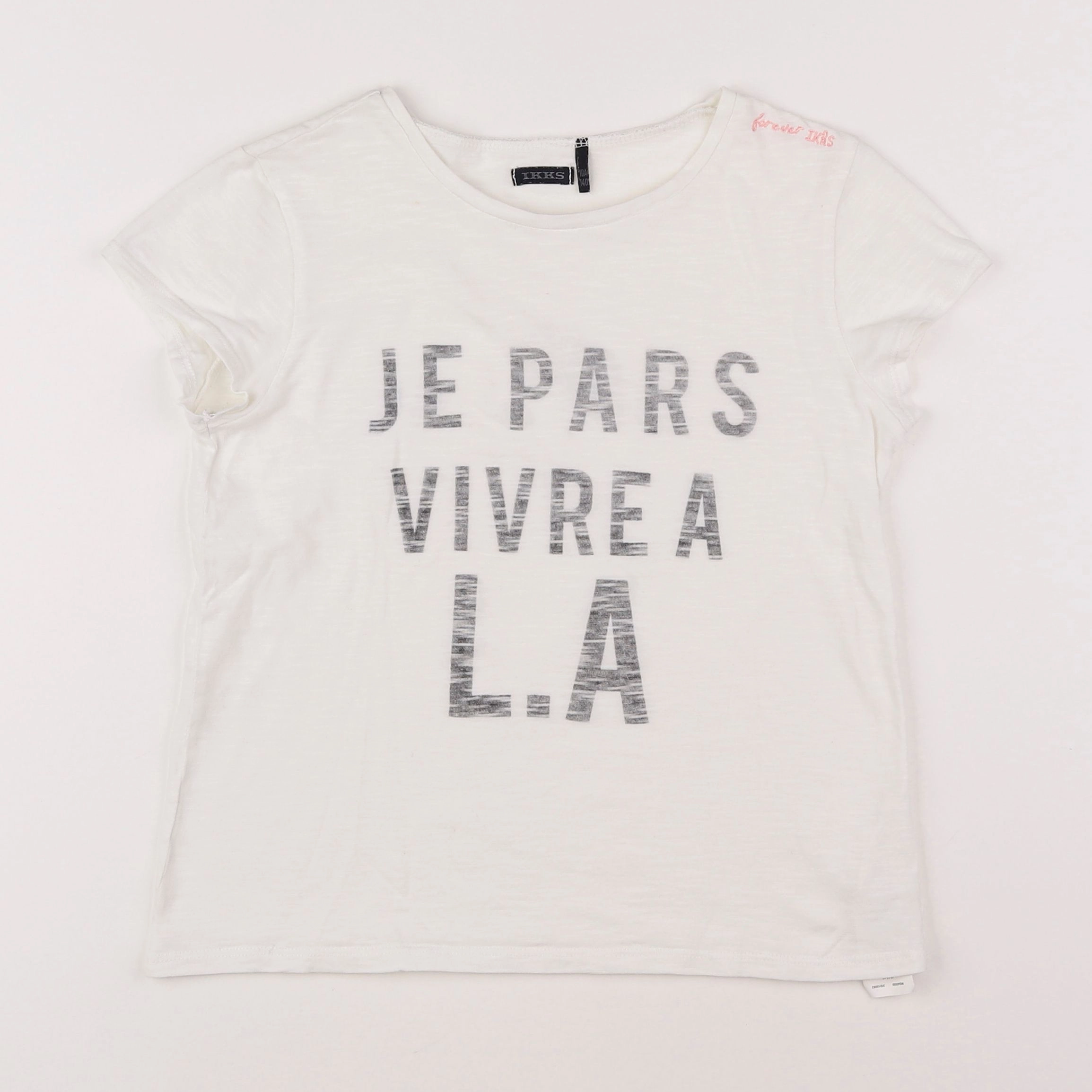 IKKS - tee-shirt blanc - 10 ans
