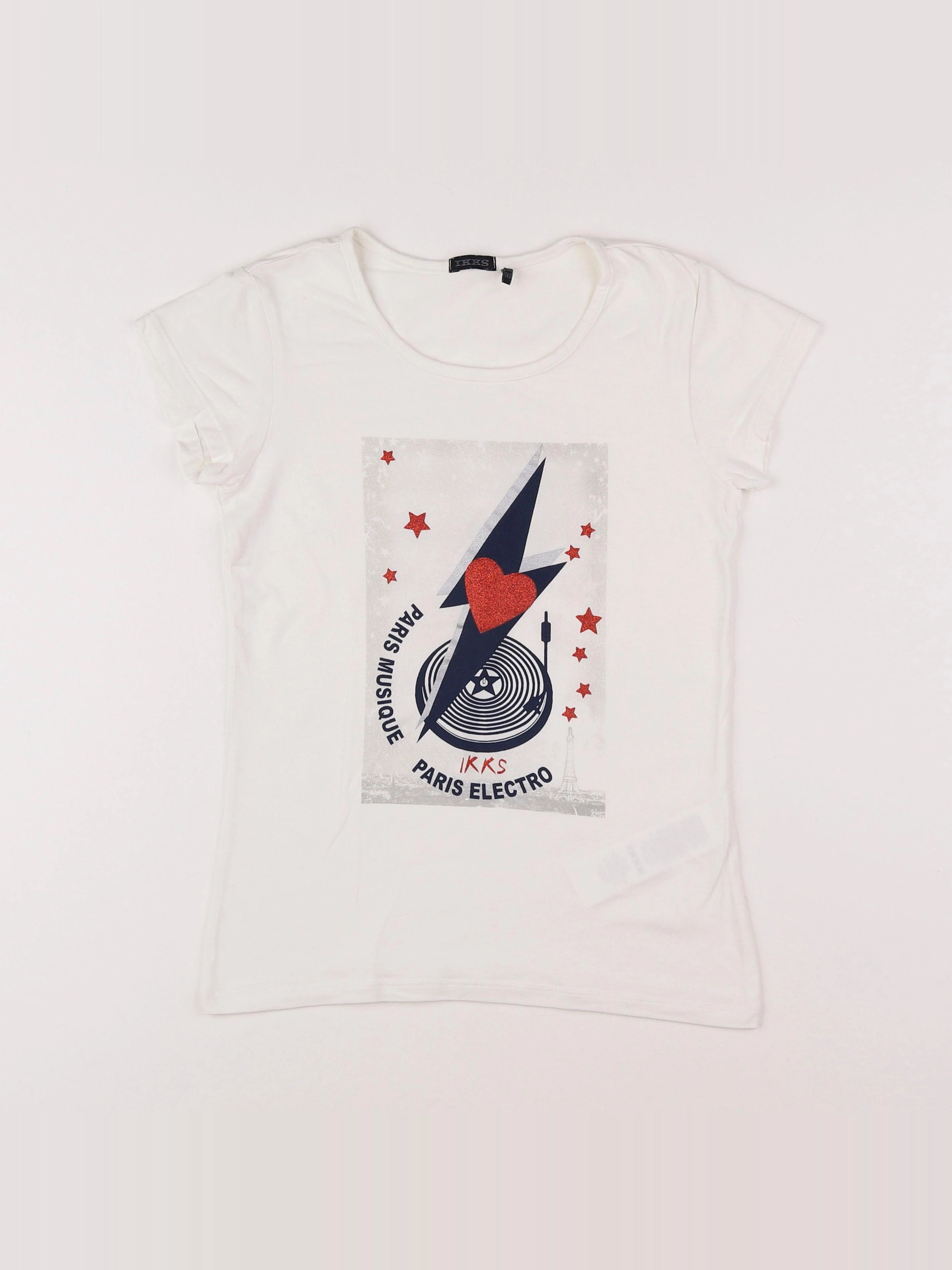 IKKS - tee-shirt blanc - 10 ans
