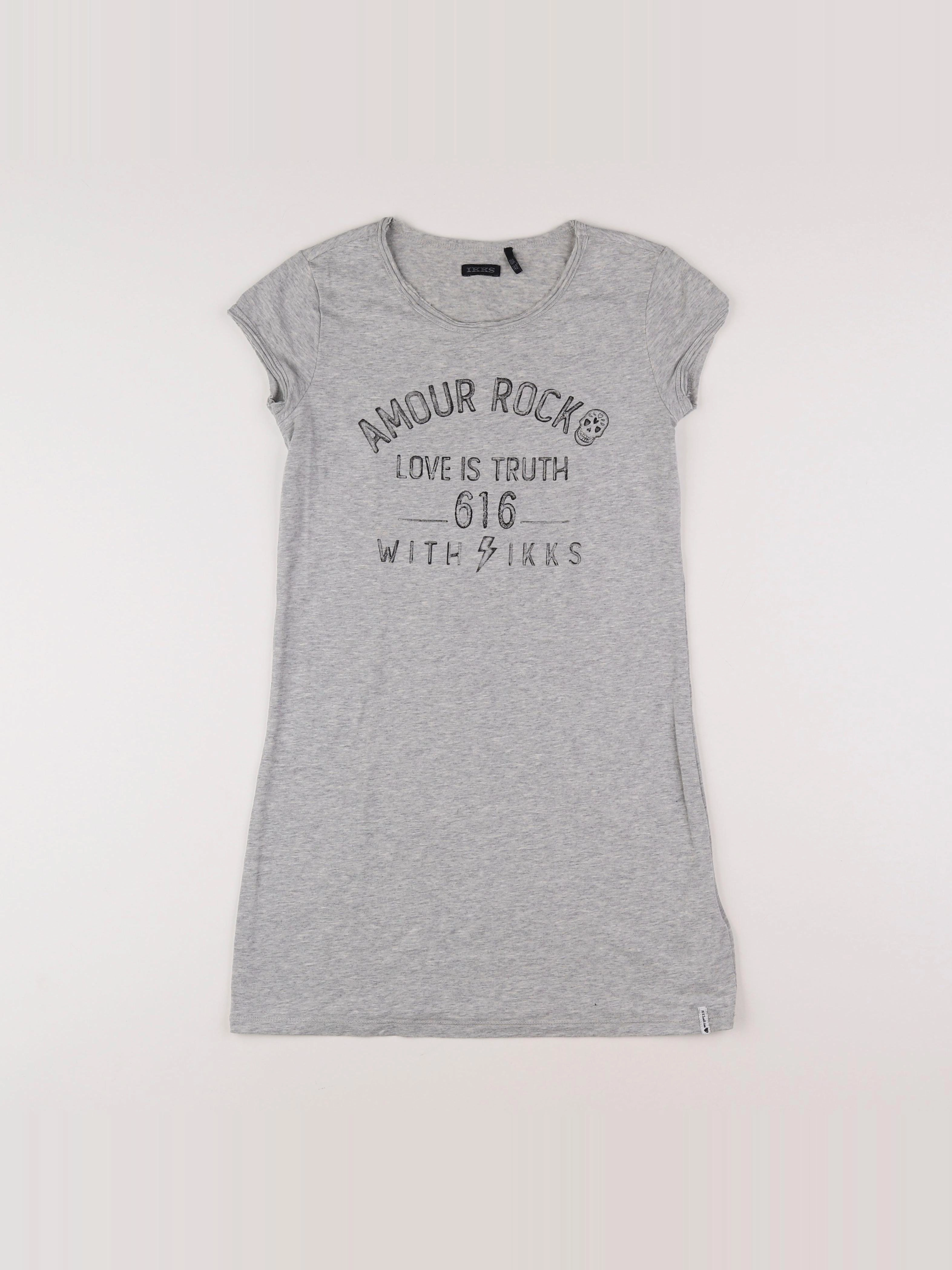 IKKS - robe gris - 10 ans