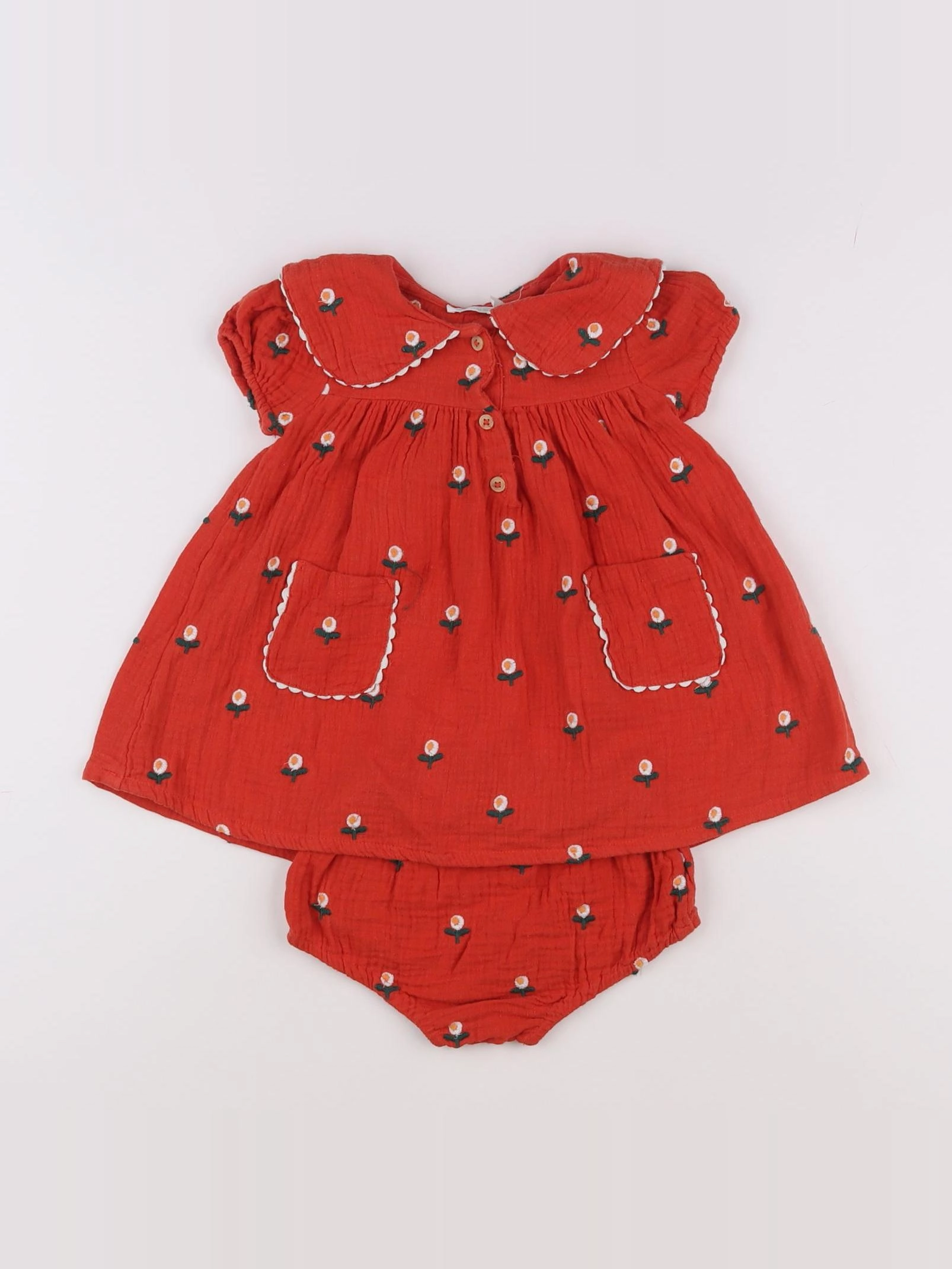 Boutchou - robe rouge - 9 mois