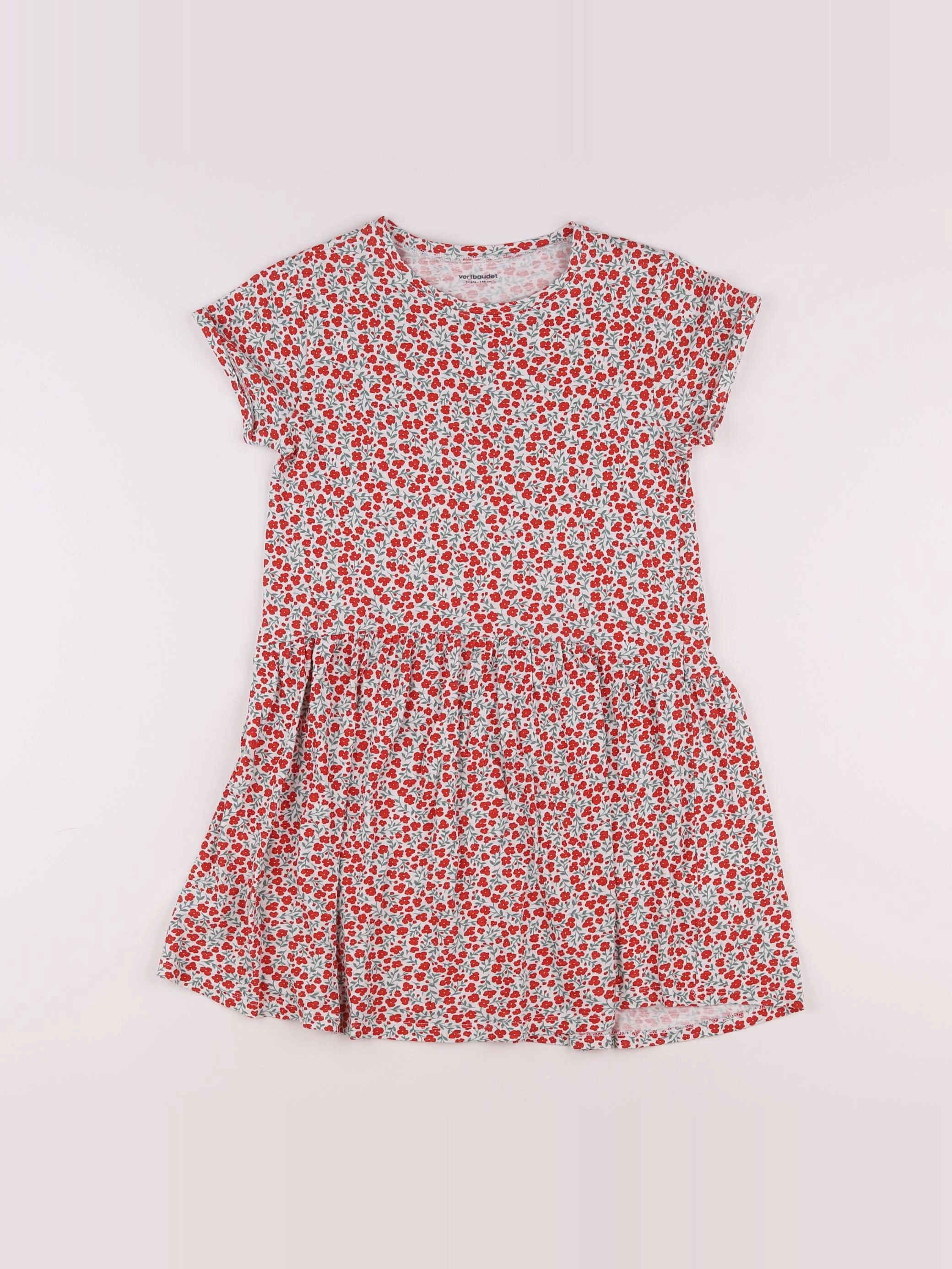 Vertbaudet - robe rouge - 10 ans