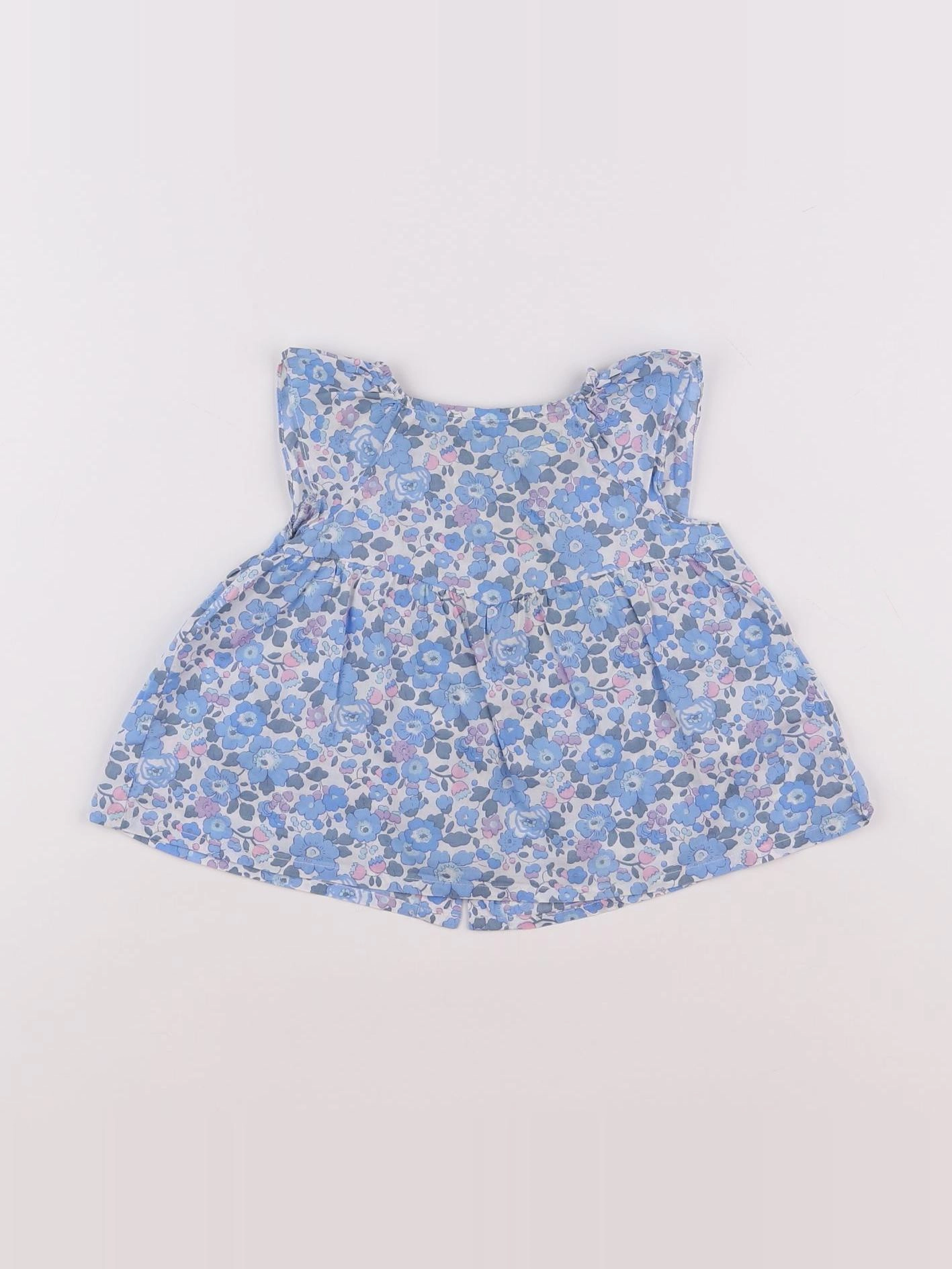 Bonton - blouse bleu - 12 mois