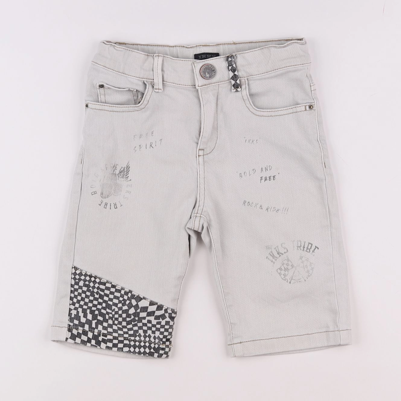 IKKS - short gris - 7 ans