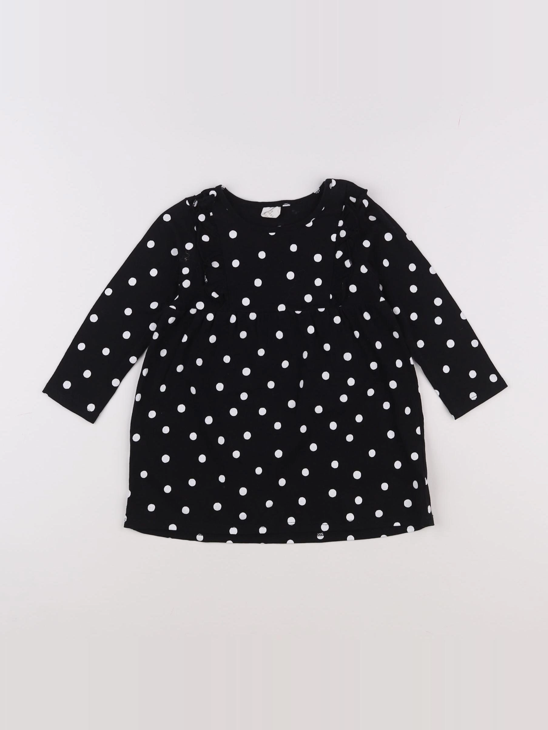 H&M - robe noir - 12/18 mois