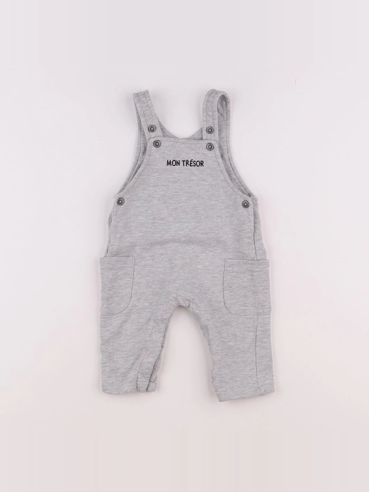 Vertbaudet - salopette gris - 6 mois