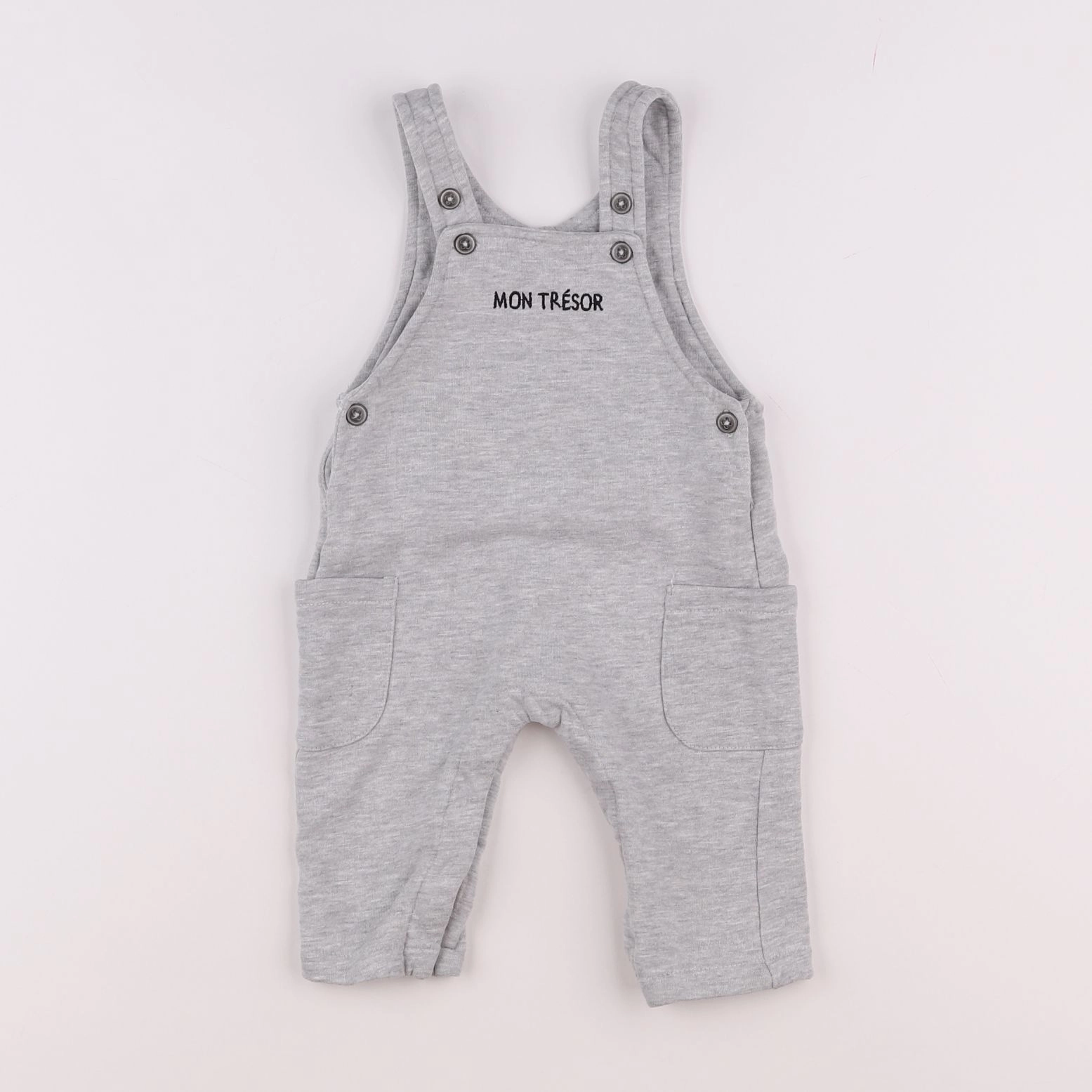 Vertbaudet - salopette gris - 6 mois