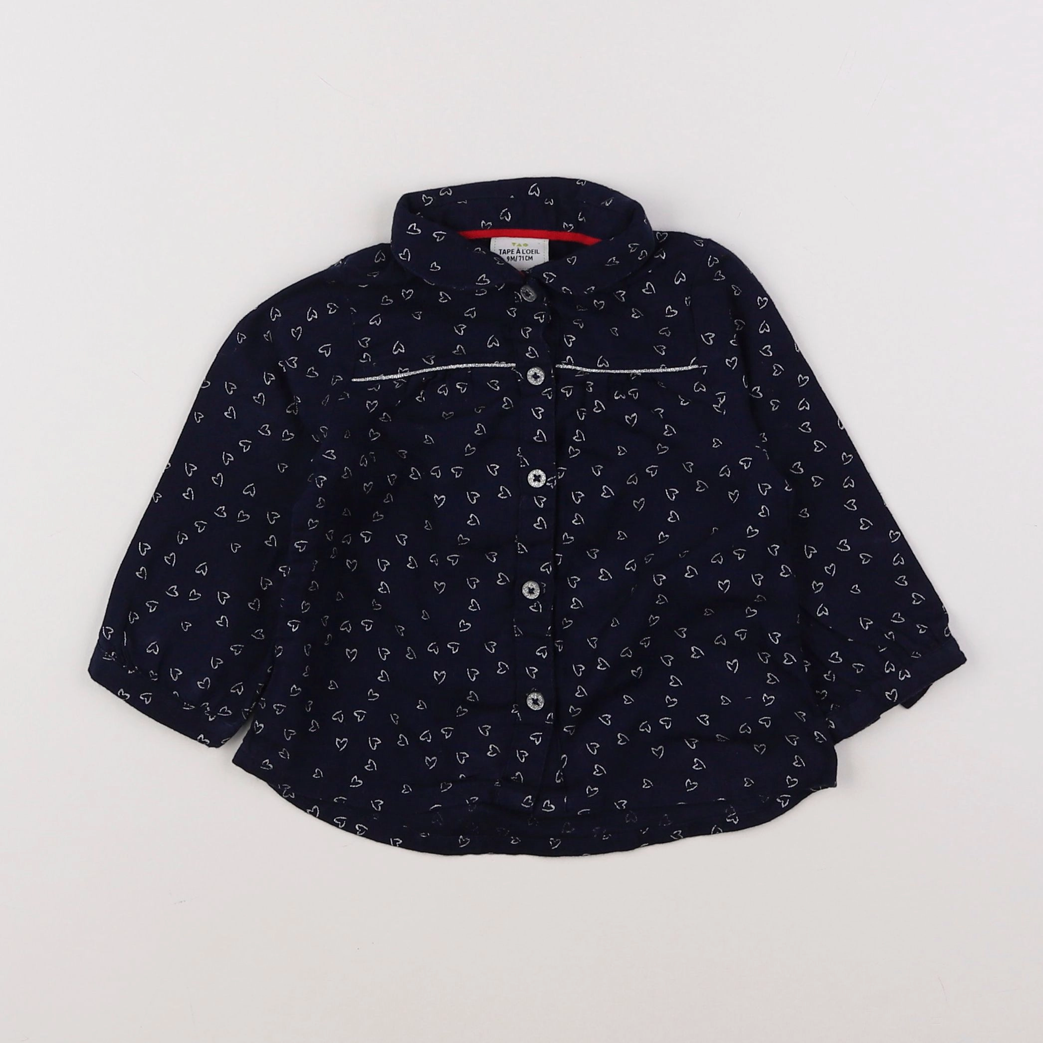 Tape à l'oeil - chemise bleu, blanc - 9 mois